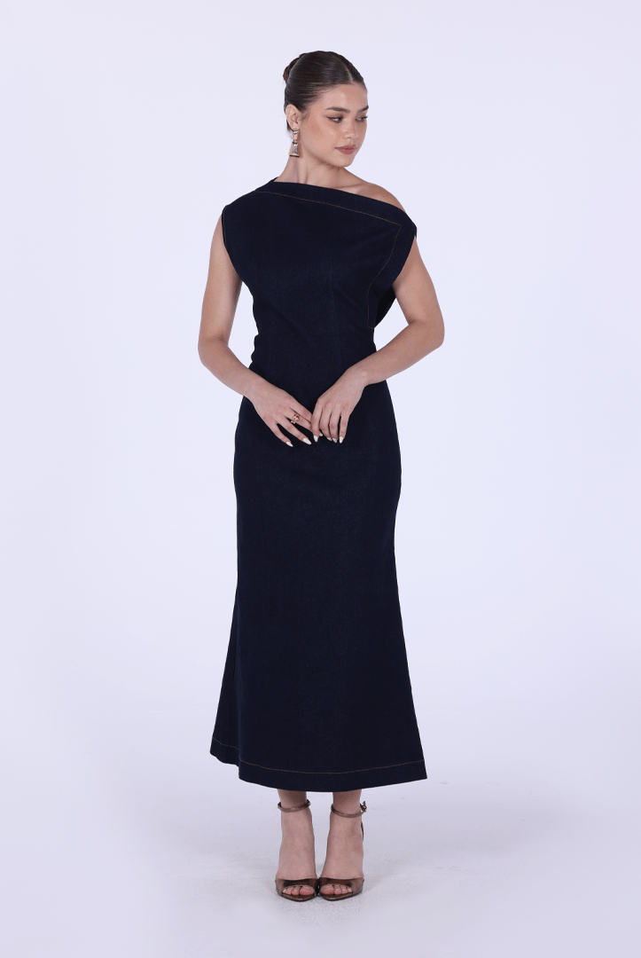 Dropped Shoulder Midi Dress - shopaleena