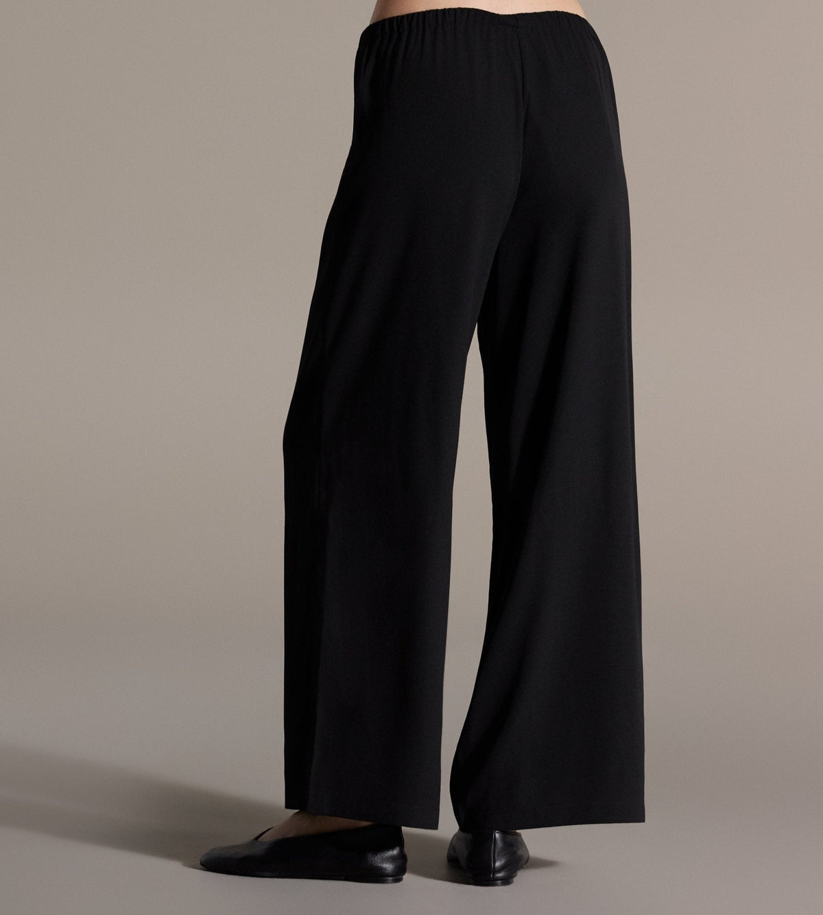 Elastic Waist Wide Leg Pants - shopaleena