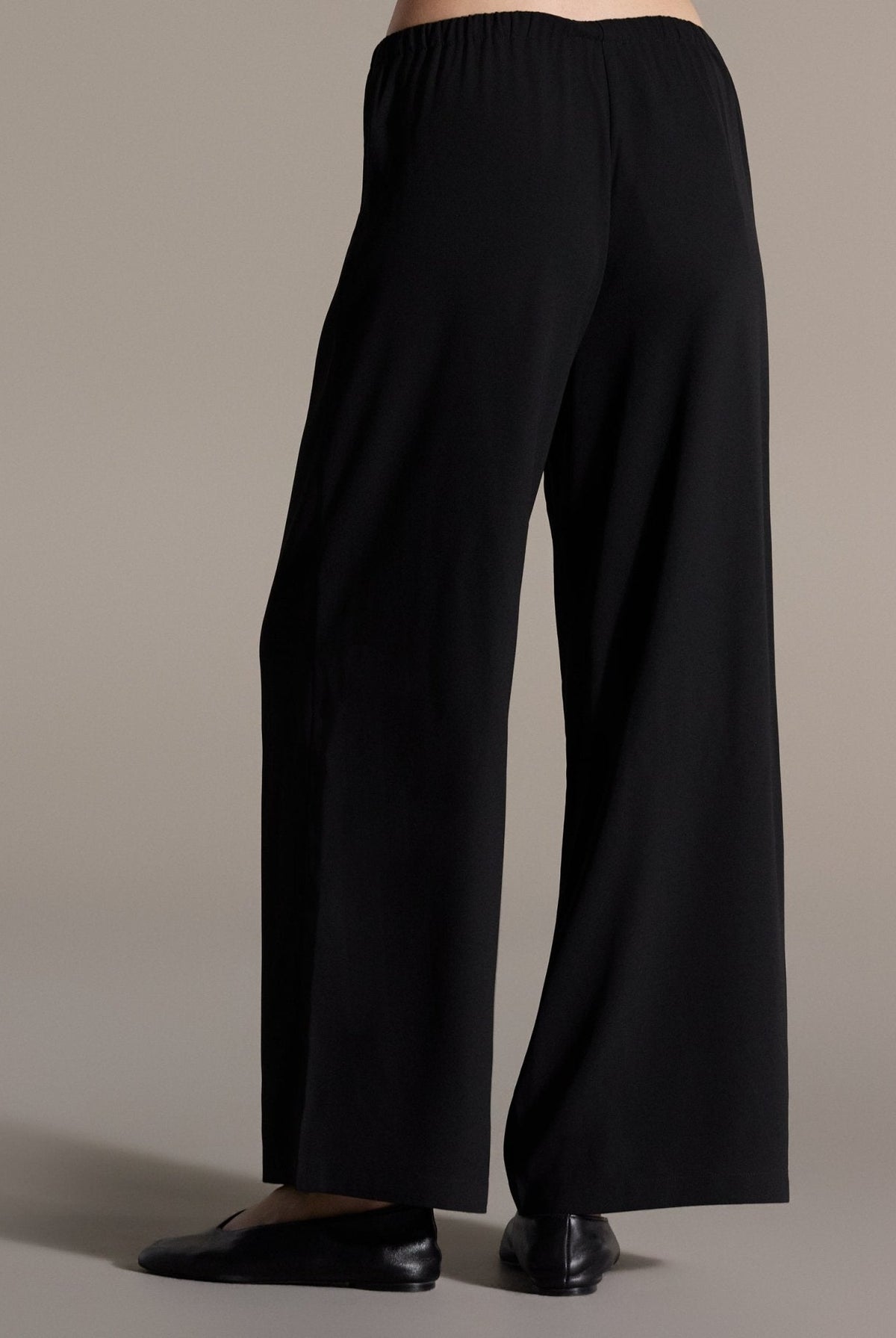 Elastic Waist Wide Leg Pants - shopaleena