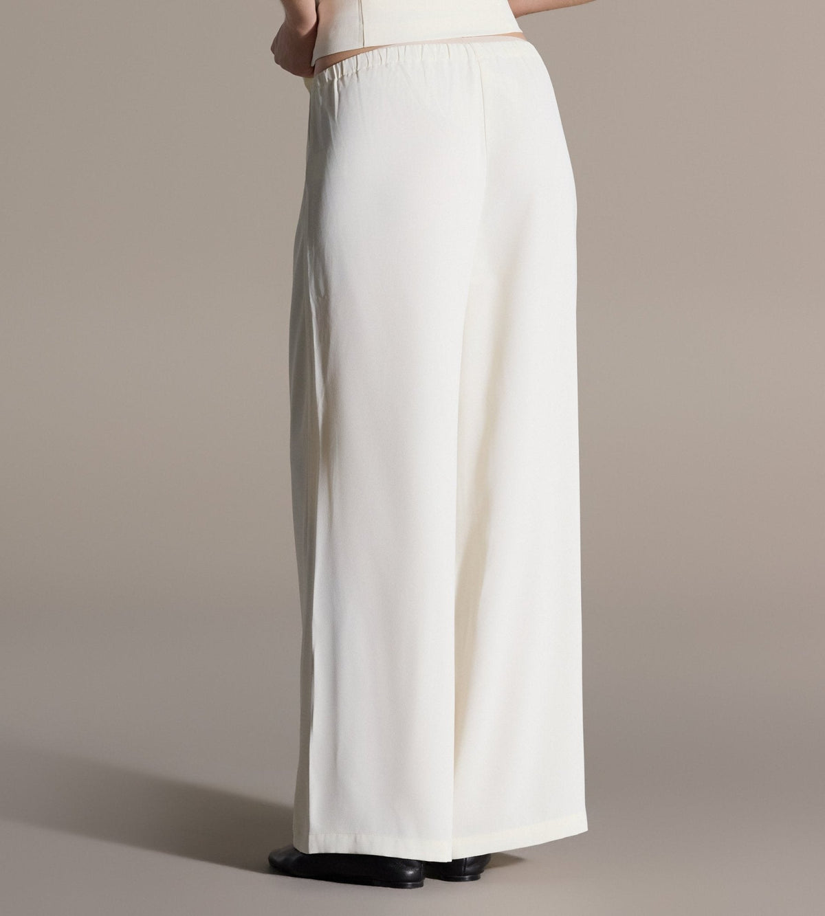 Elastic Waist Wide Leg Pants - shopaleena