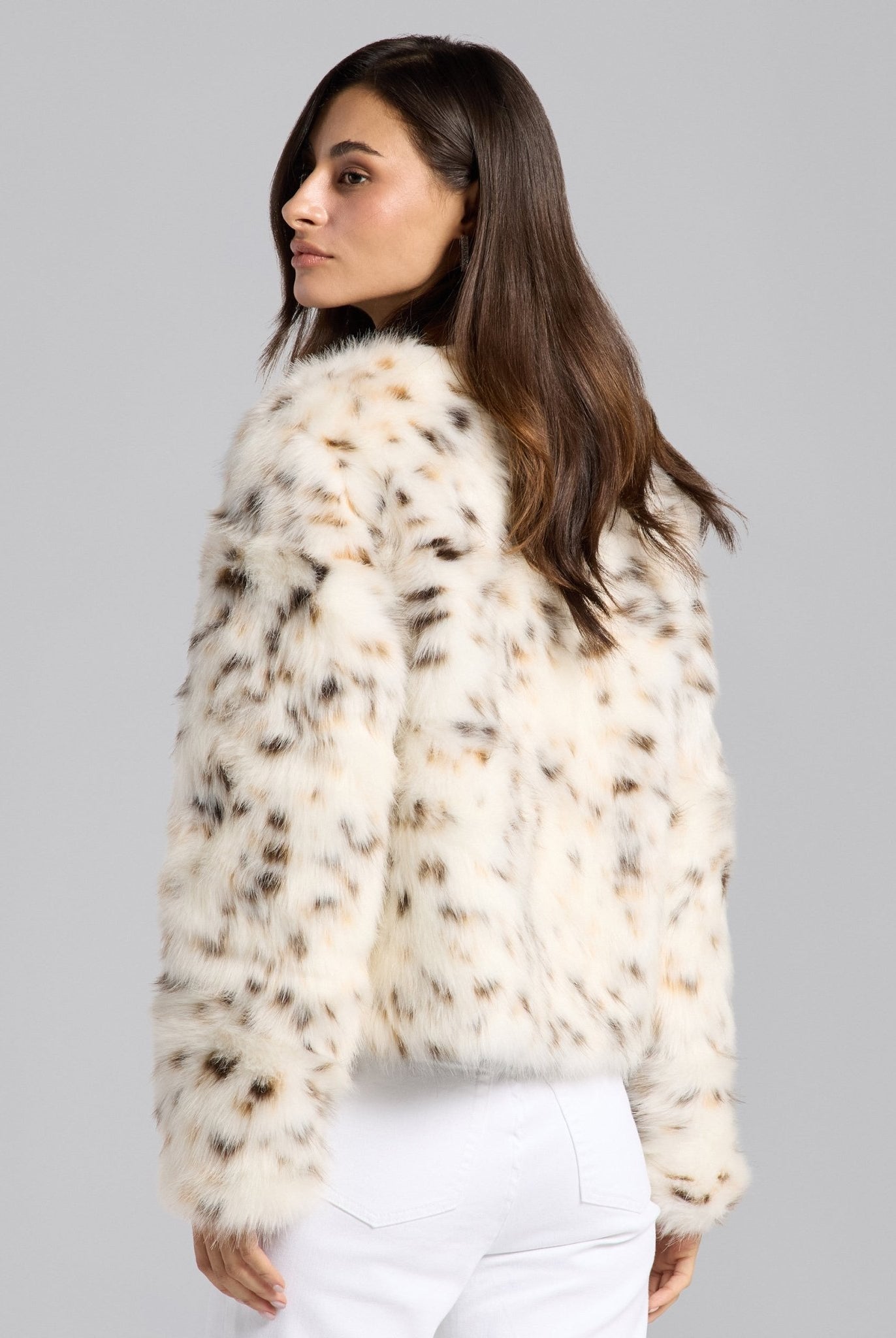 Faux Bobcat Fur Jacket - shopaleena
