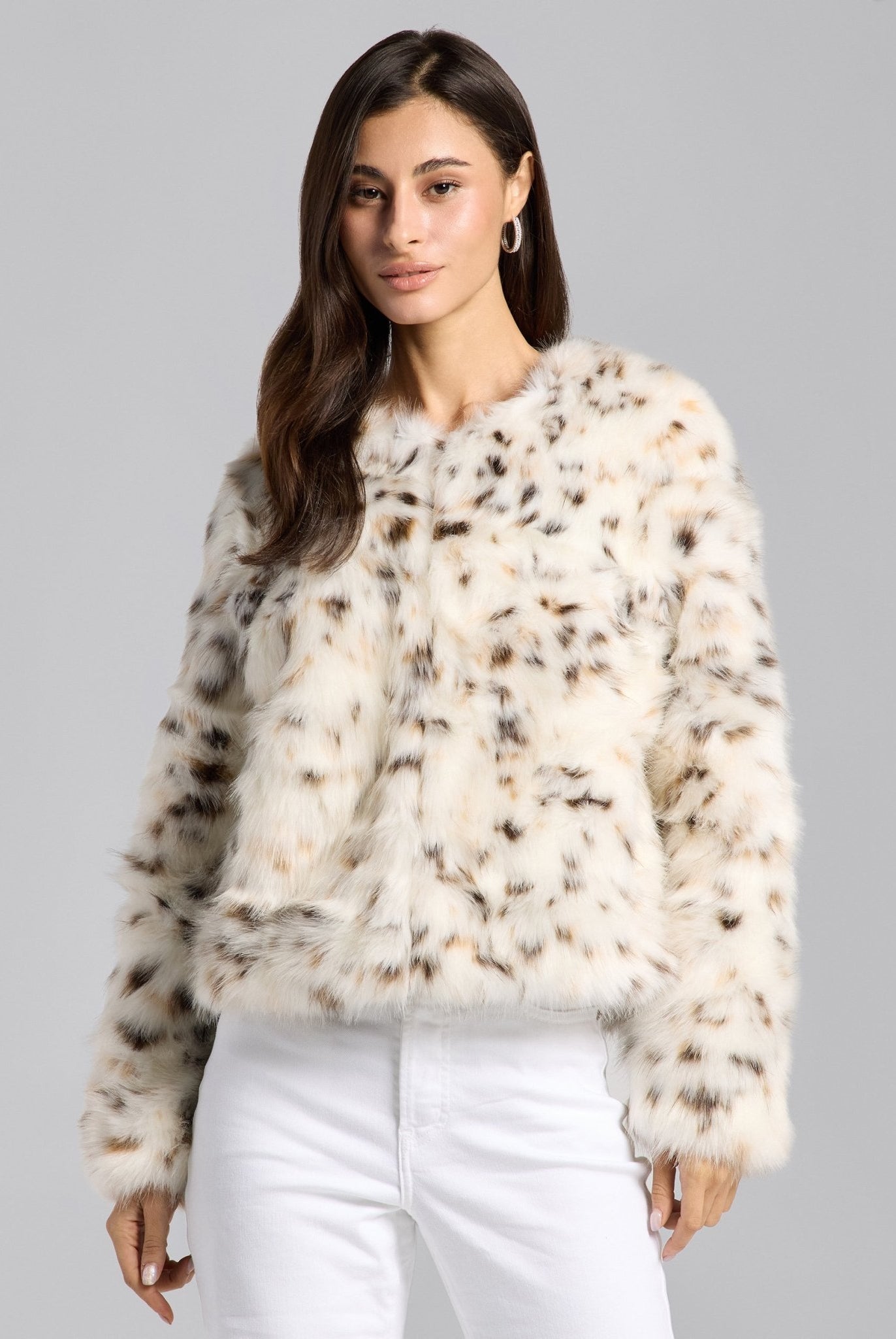 Faux Bobcat Fur Jacket - shopaleena