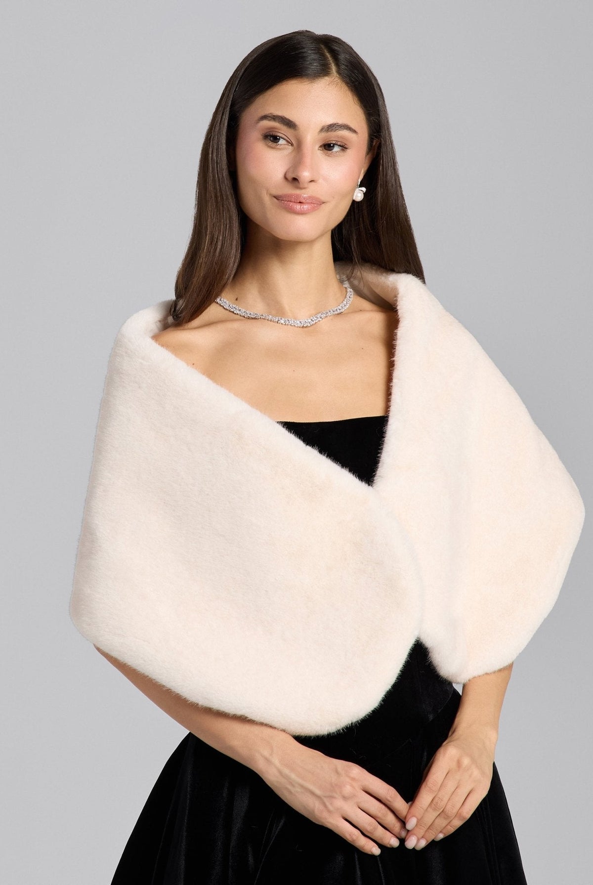 Faux Mink Fur Shawl - shopaleena