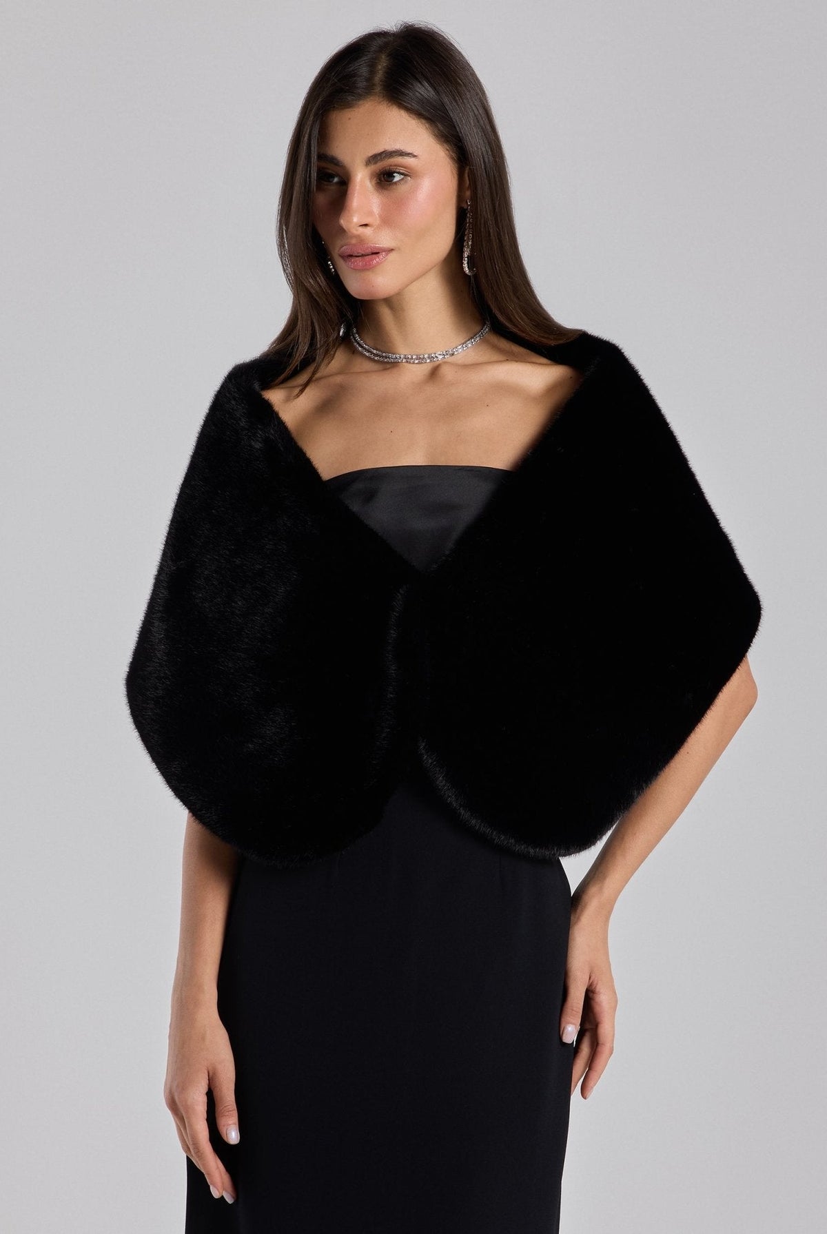 Faux Mink Fur Shawl - shopaleena