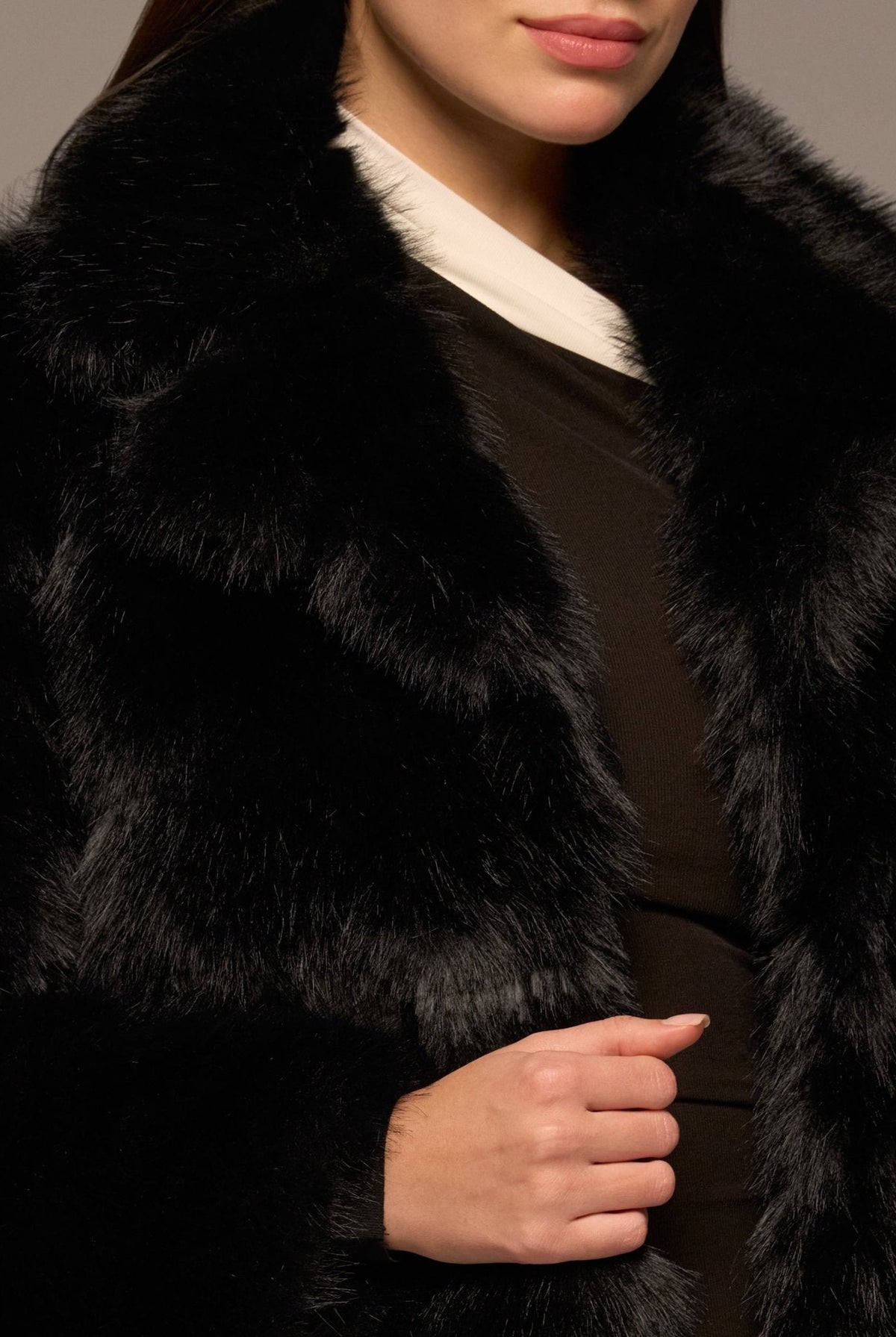 Faux Sable Fur Jacket - shopaleena