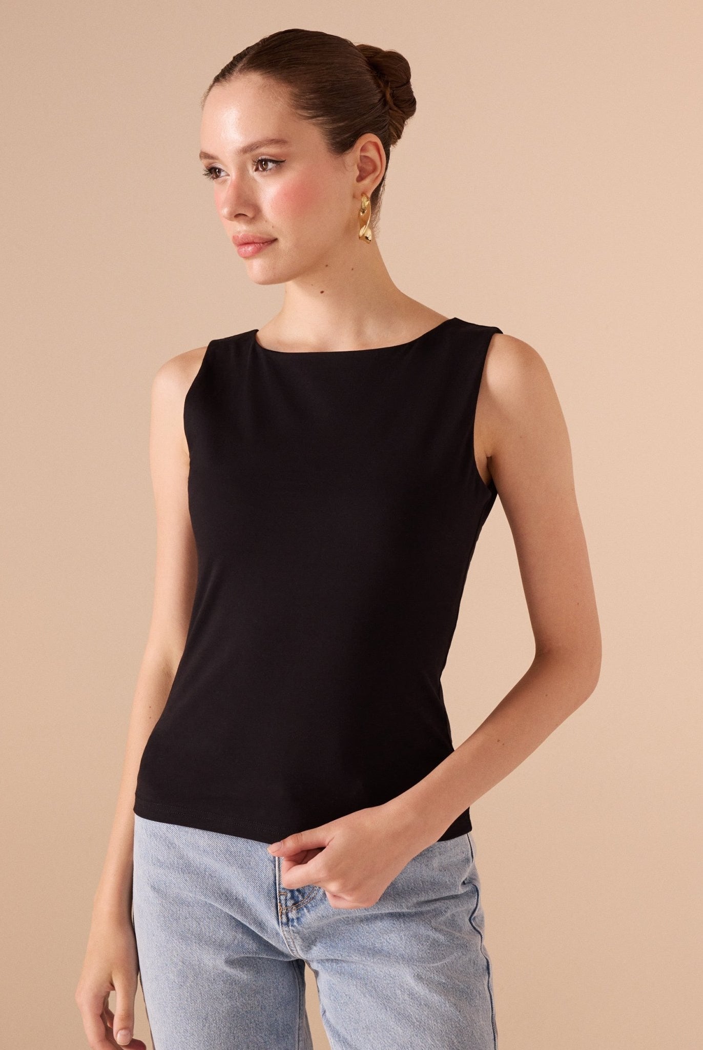 Fitted Sleeveless Cotton Top - shopaleena