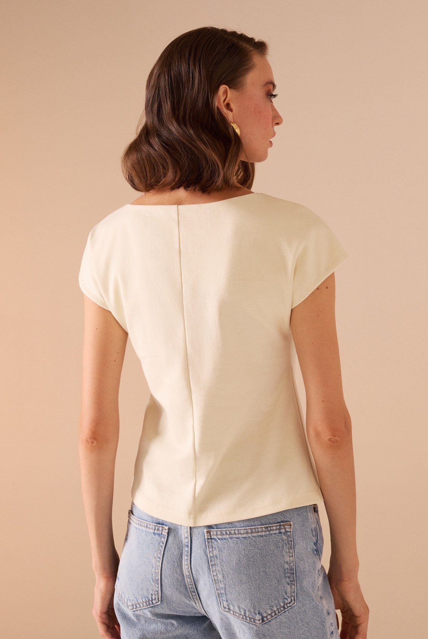 Fitted Waist Cotton Top - shopaleena