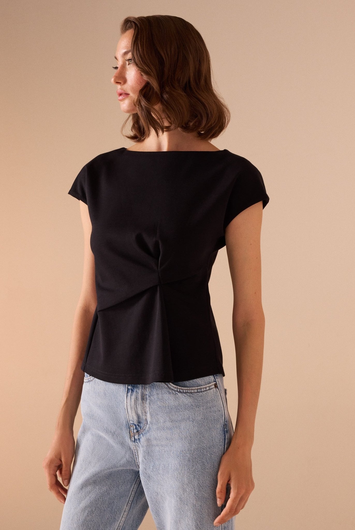 Fitted Waist Cotton Top - shopaleena