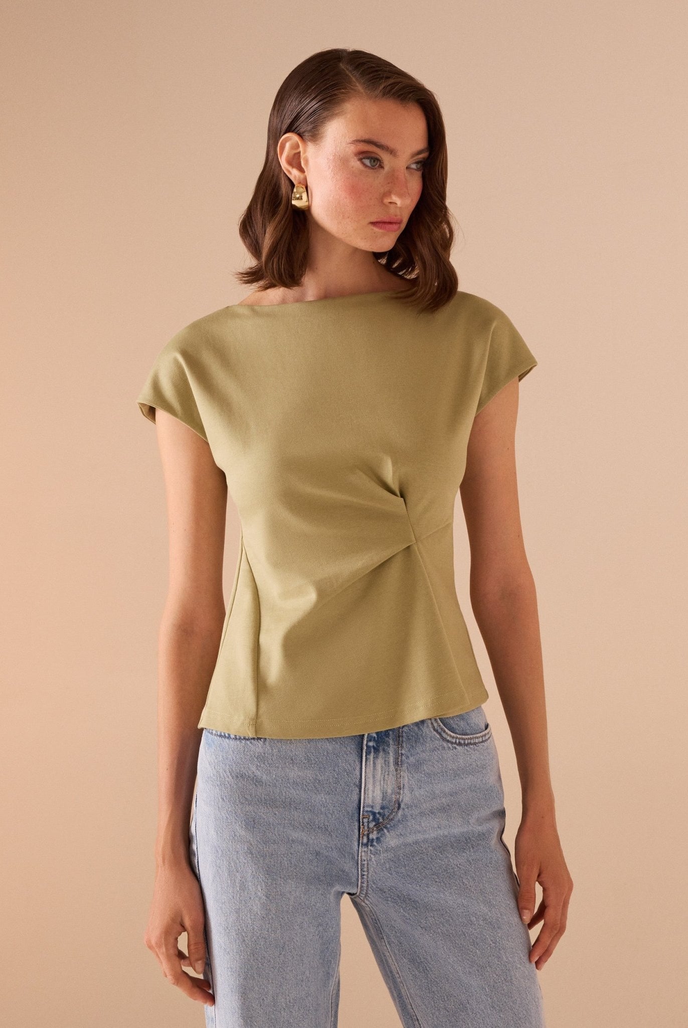 Fitted Waist Cotton Top - shopaleena