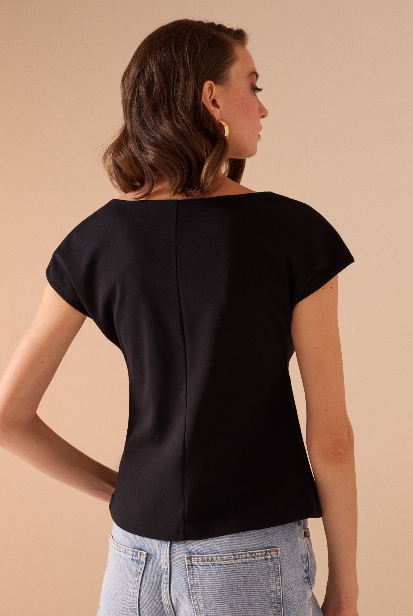 Fitted Waist Cotton Top - shopaleena