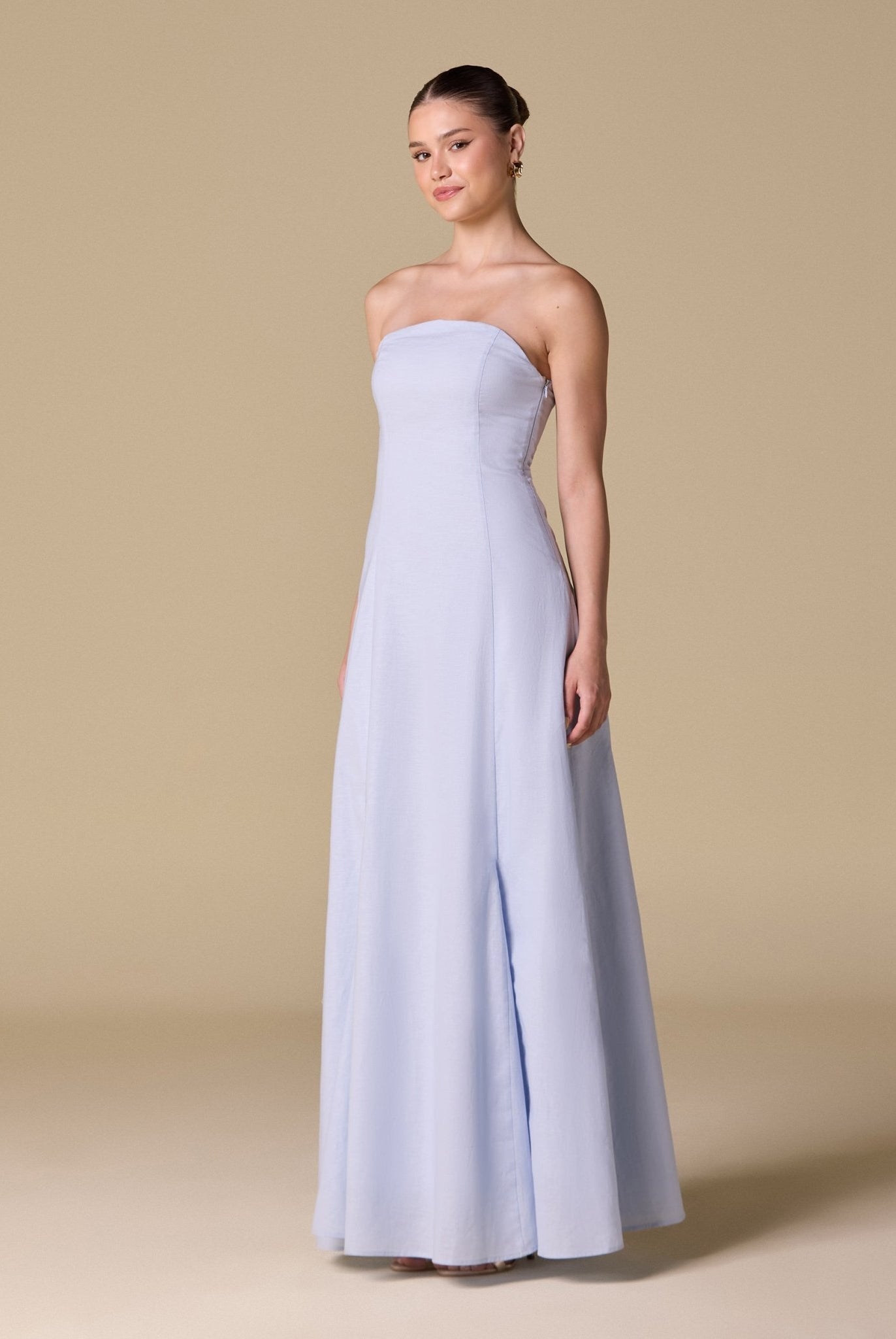 Flared A - Line Dress with Gifted Gathered Off - Shoulder Top - shopaleena