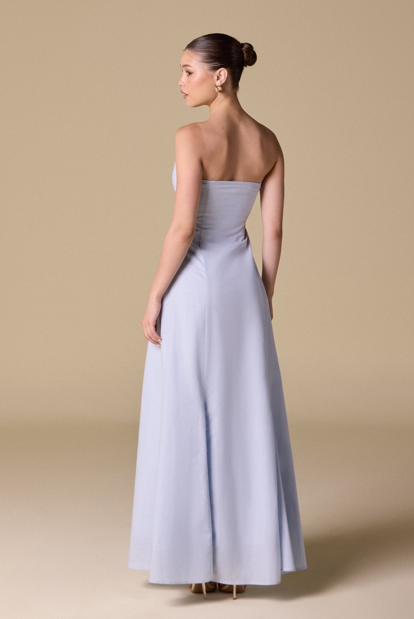 Flared A - Line Dress with Gifted Gathered Off - Shoulder Top - shopaleena