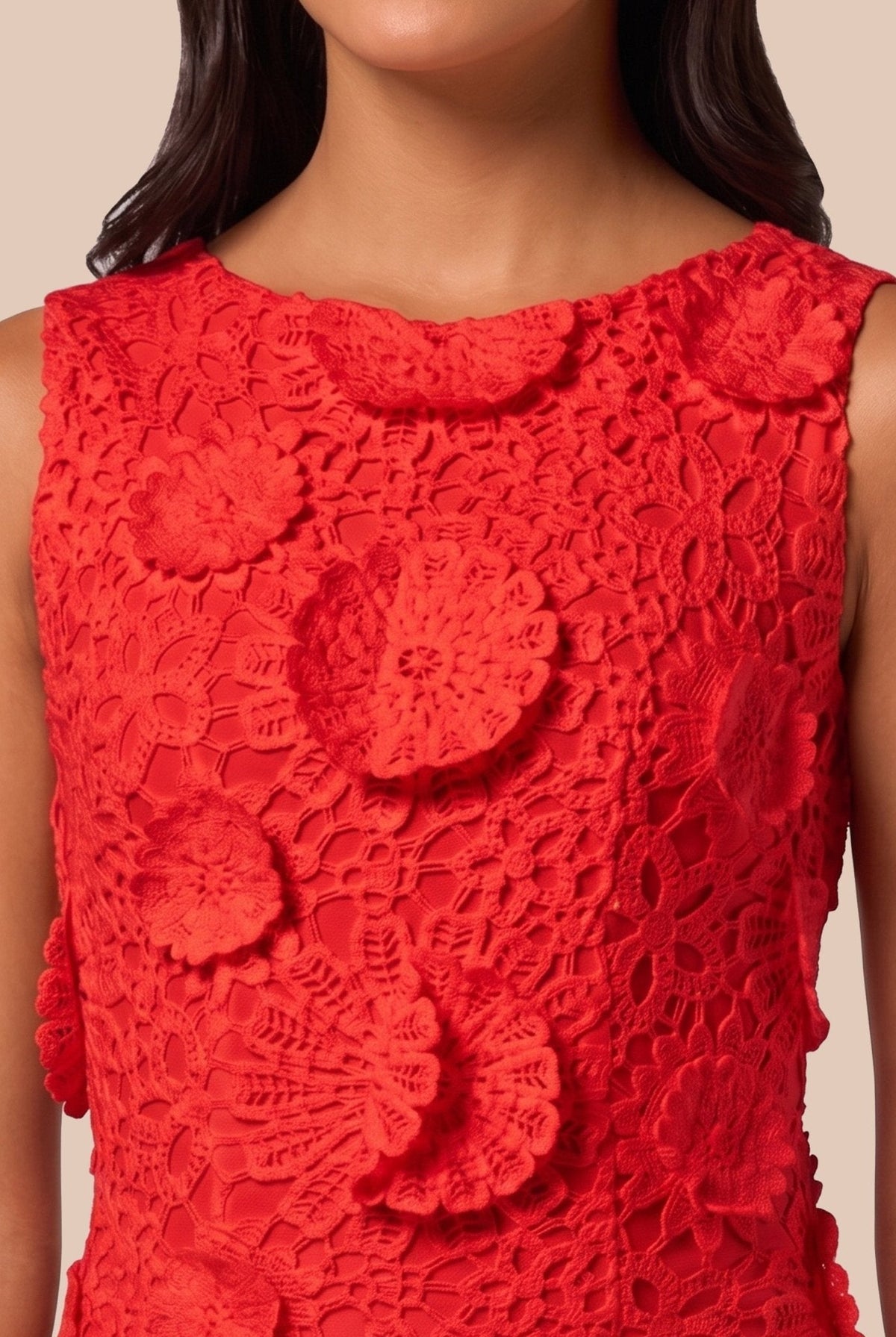 Floral Applique Lace Maxi Dress - shopaleena