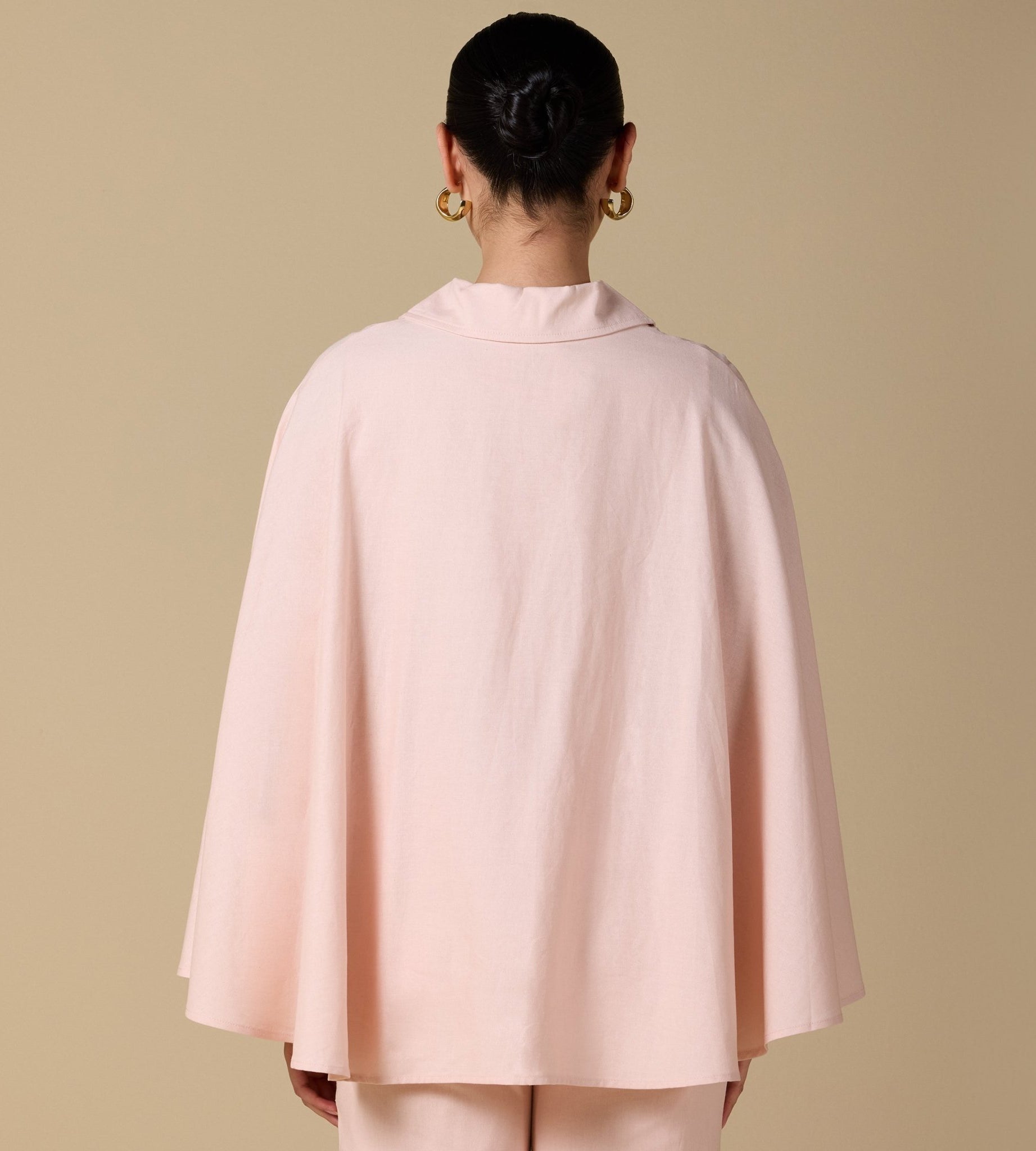 Flowy long sleeve linen top - shopaleena