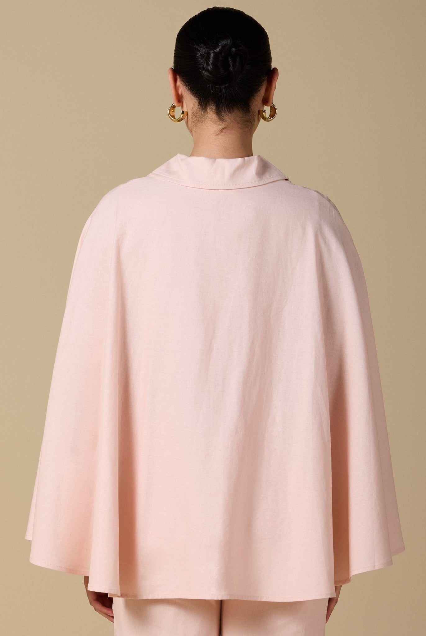Flowy long sleeve linen top - shopaleena