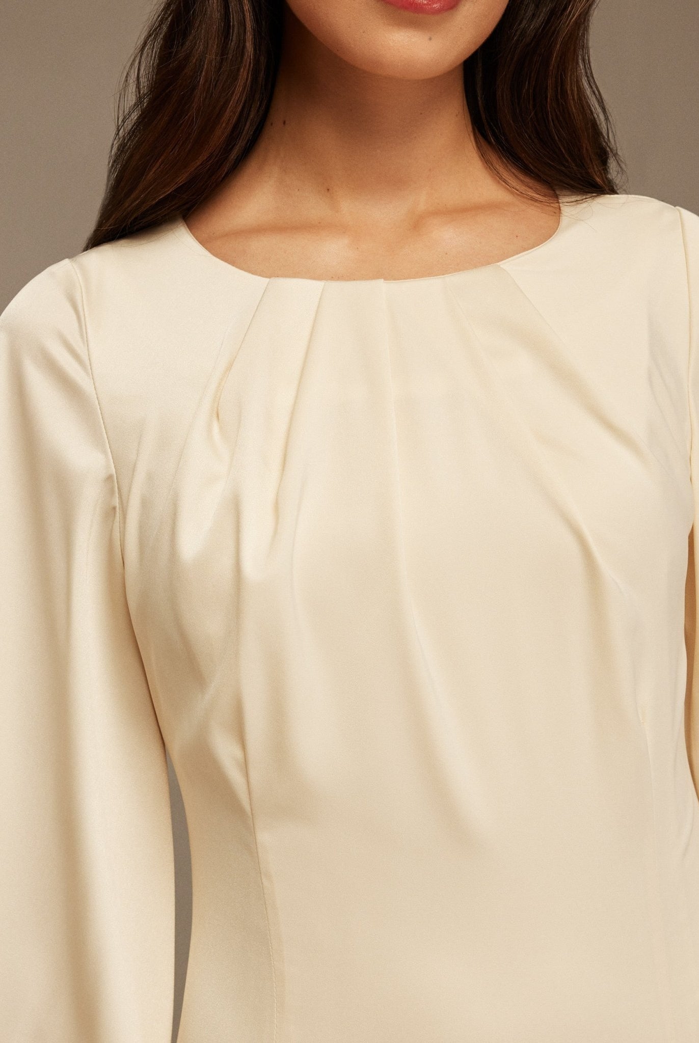 Flowy sleeves Ankle Length Dress - shopaleena