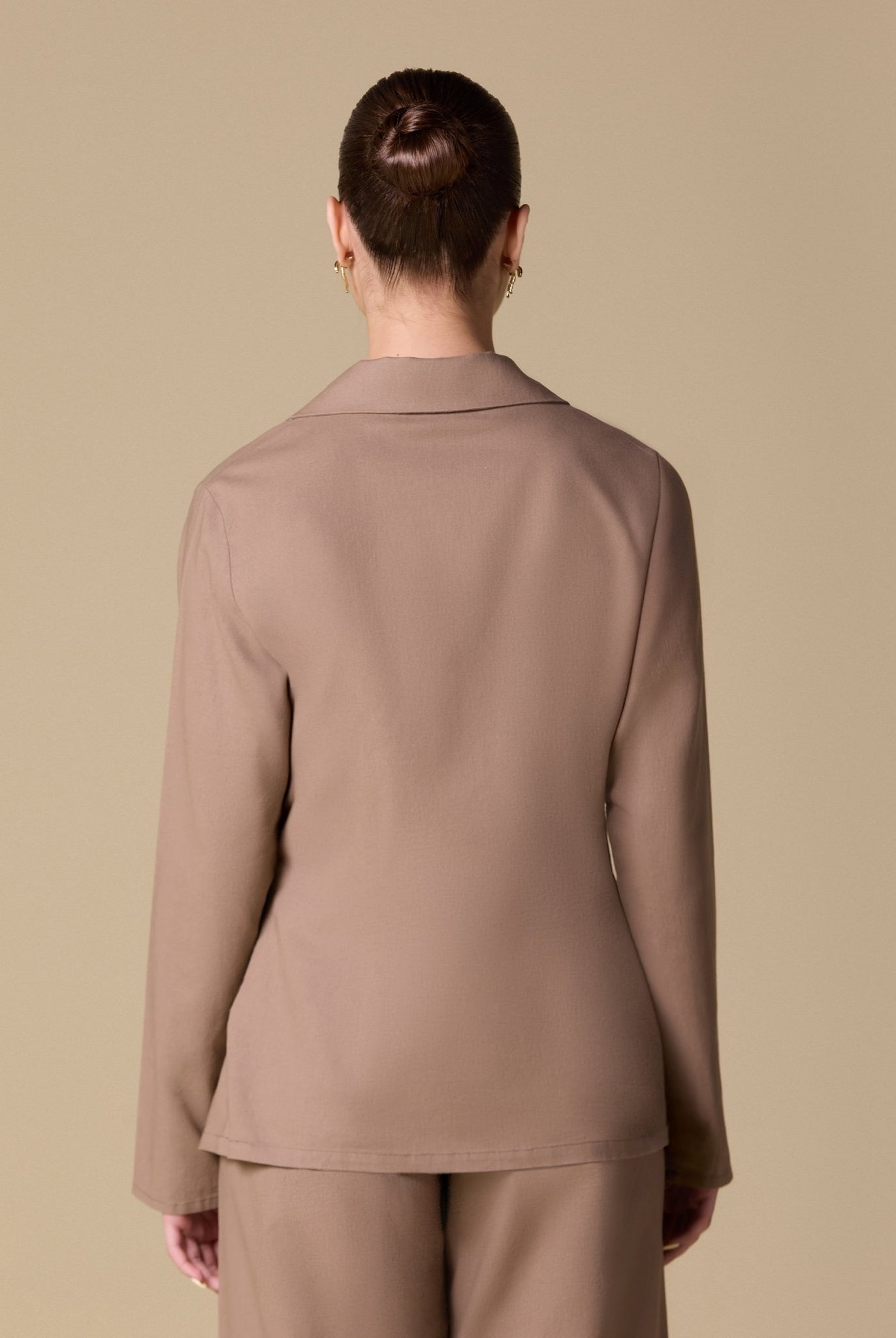 Front Tie Hook Closure Shirt - shopaleena