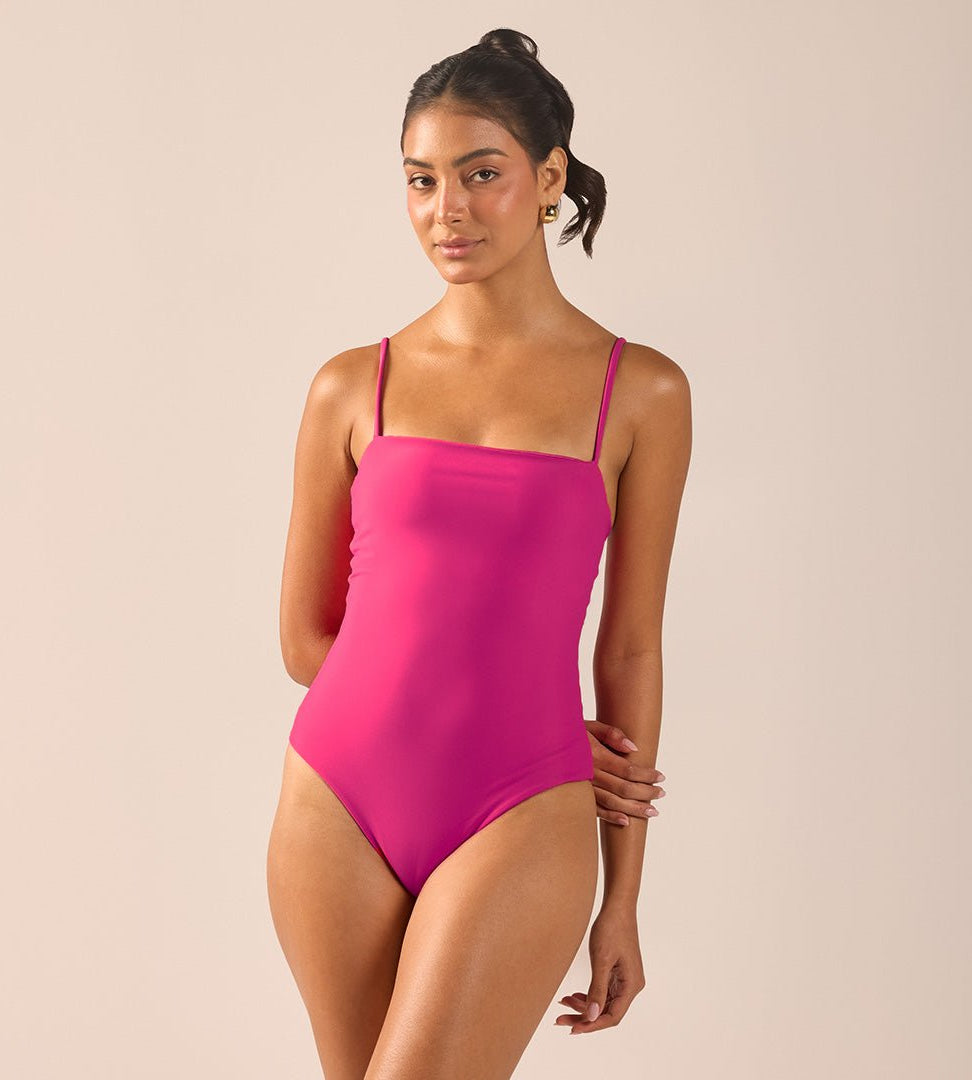 Fuchsia One Piece Swimsuit - shopaleena