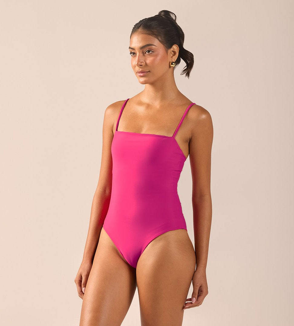 Fuchsia One Piece Swimsuit - shopaleena