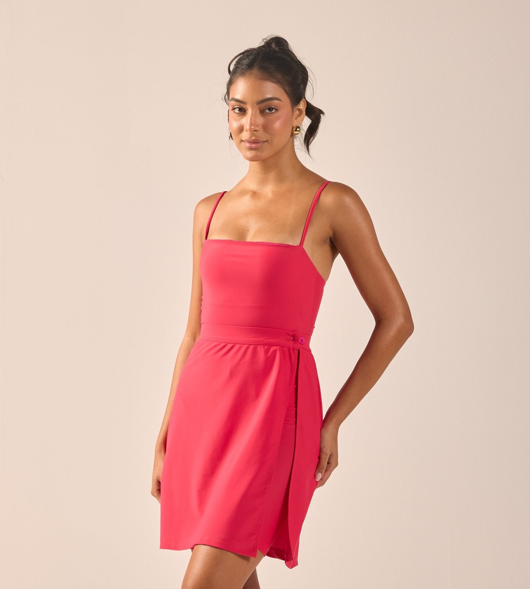 Fuchsia Straight Swim Skirt - shopaleena