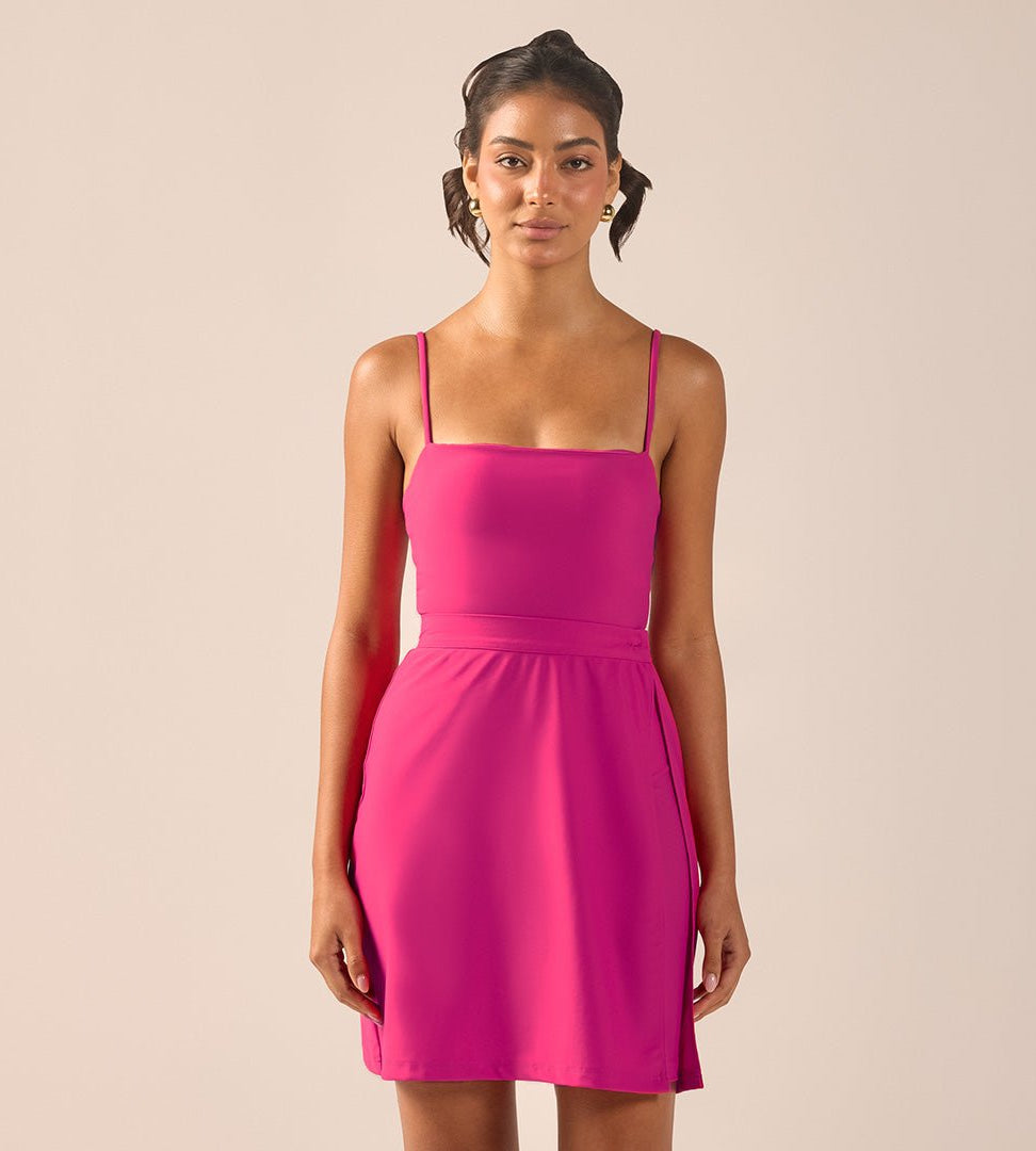 Fuchsia Straight Swim Skirt - shopaleena