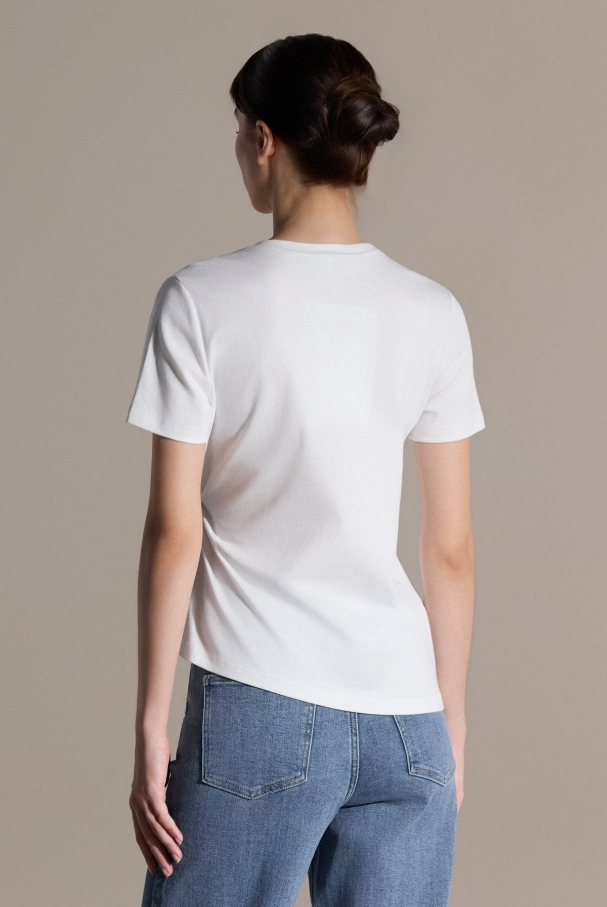 Gathered Side Cotton Blouse - shopaleena