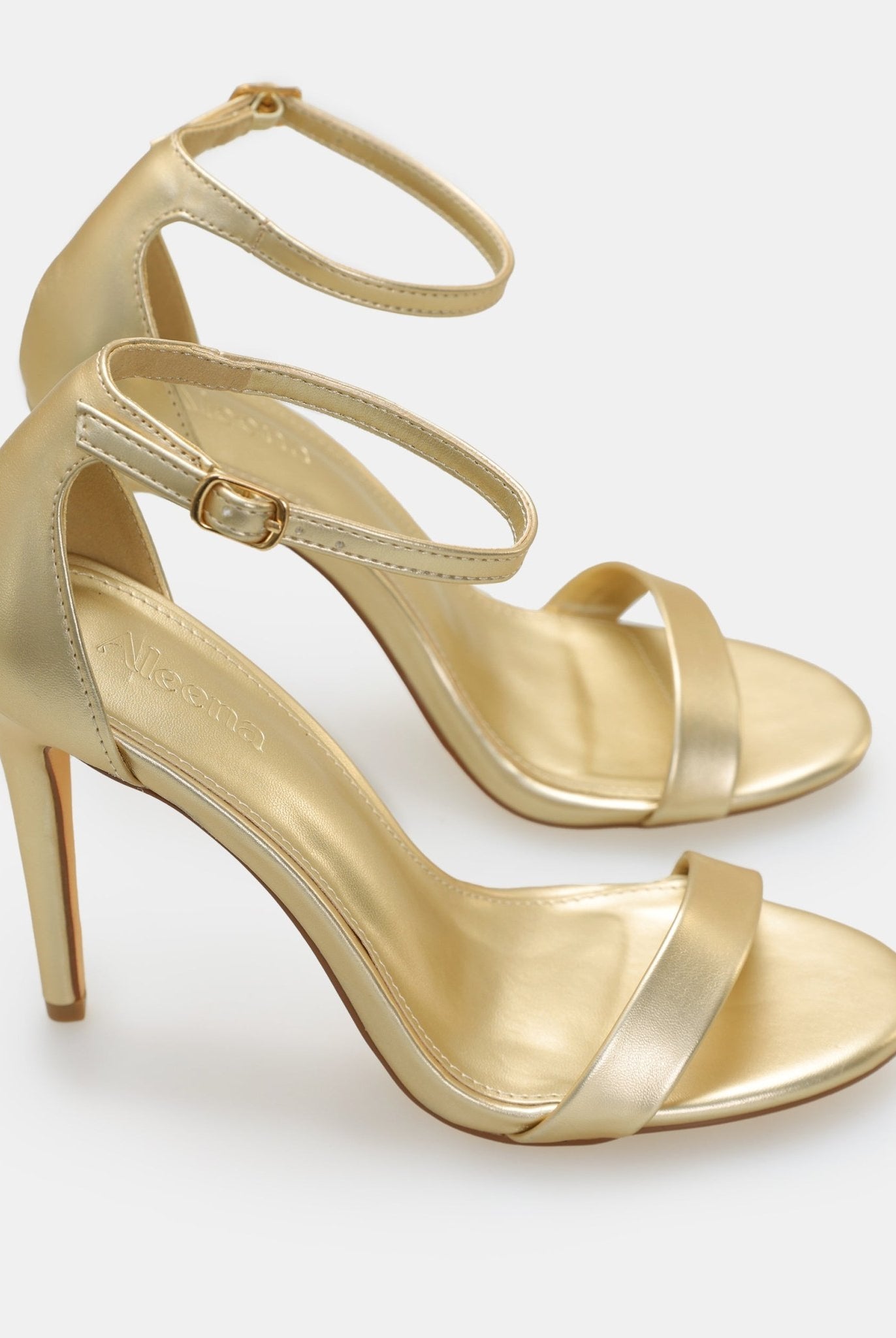 Gold Metalic High Heel Sandals - shopaleena