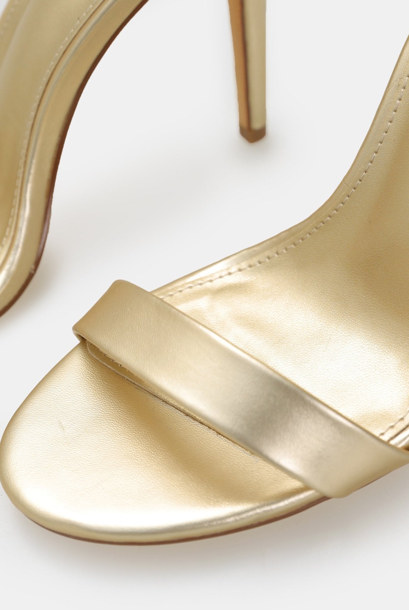 Gold Metalic High Heel Sandals - shopaleena