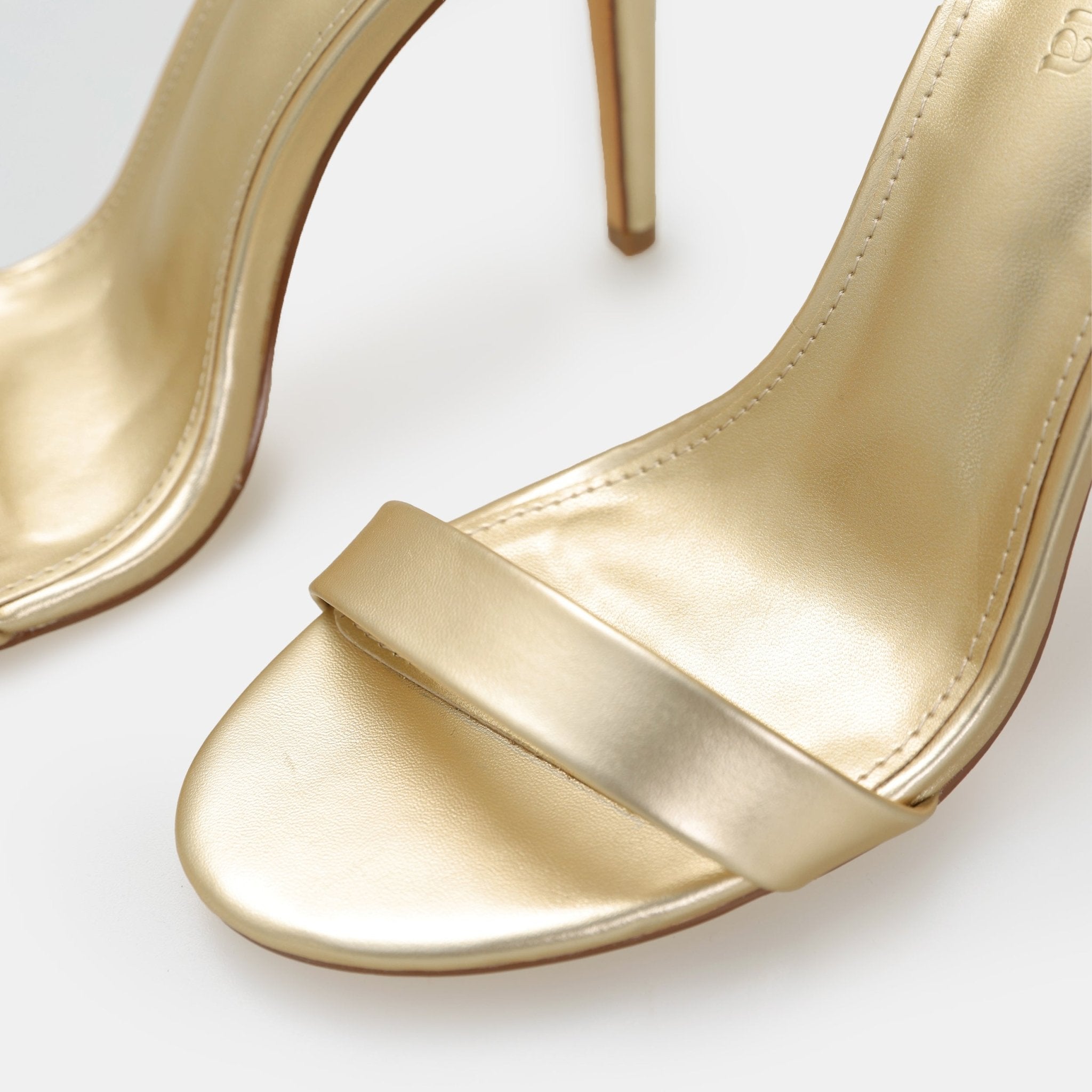 Gold Metalic High Heel Sandals - shopaleena
