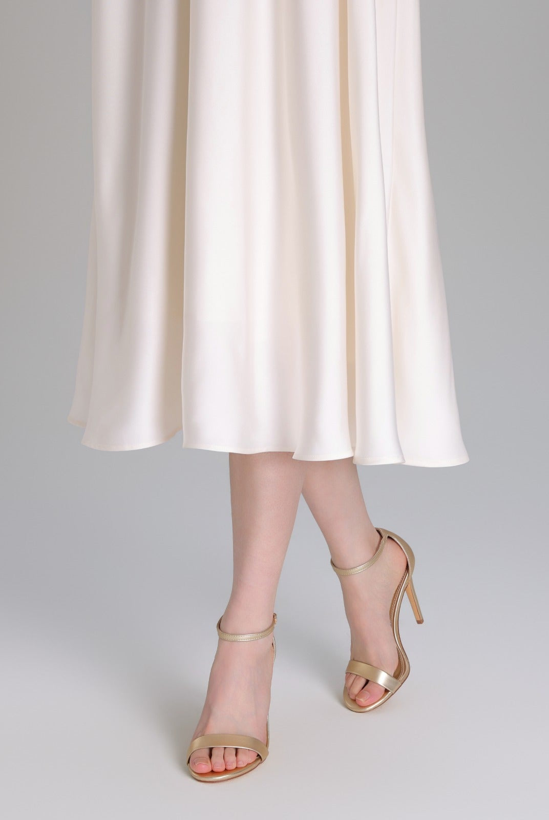 Gold Metalic High Heel Sandals - shopaleena