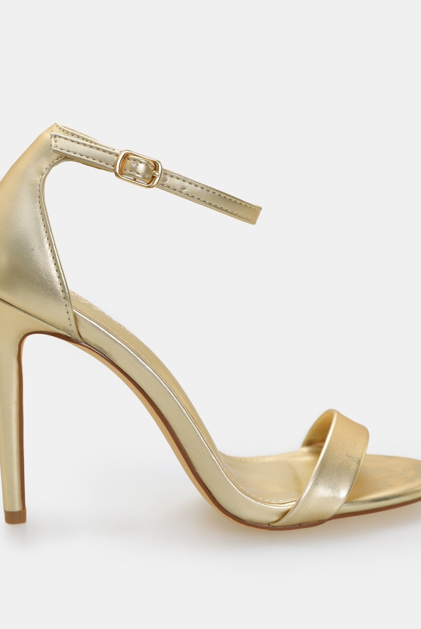 Gold Metalic High Heel Sandals - shopaleena