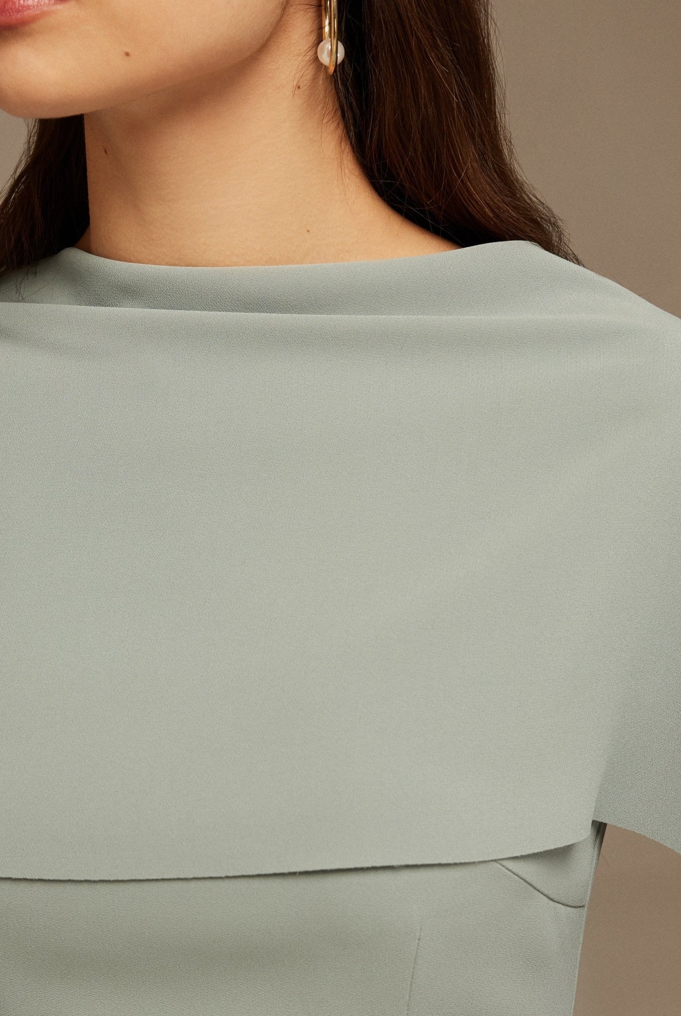 Grayish Blue Asymmetrical Back Draped Maxi Dress - shopaleena