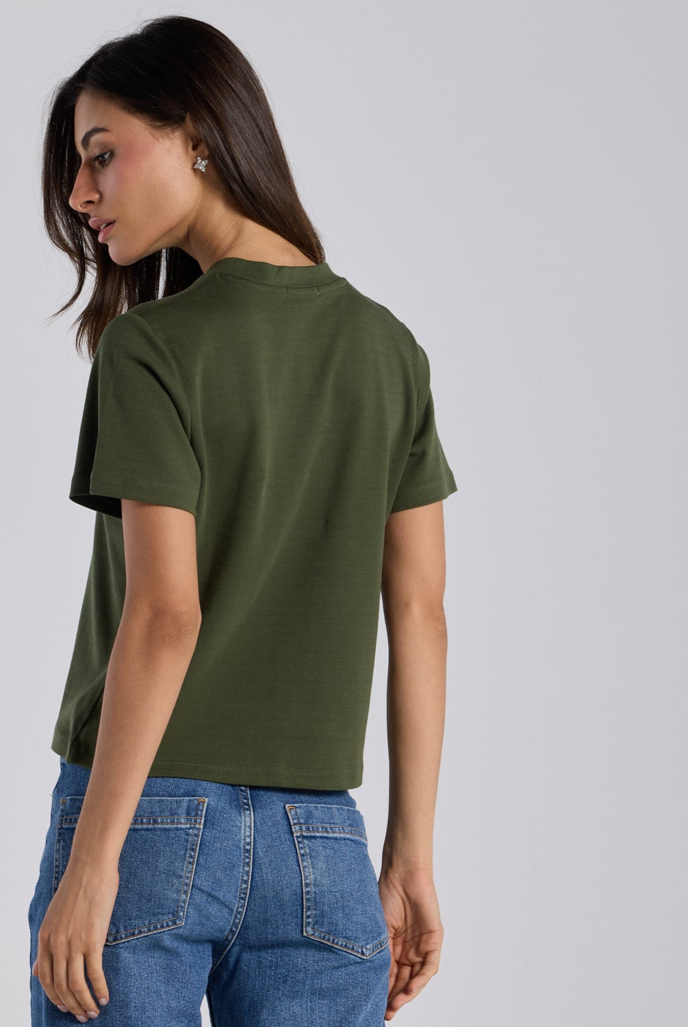 Green Being Saudi Embroidered Cotton T-shirt - shopaleena