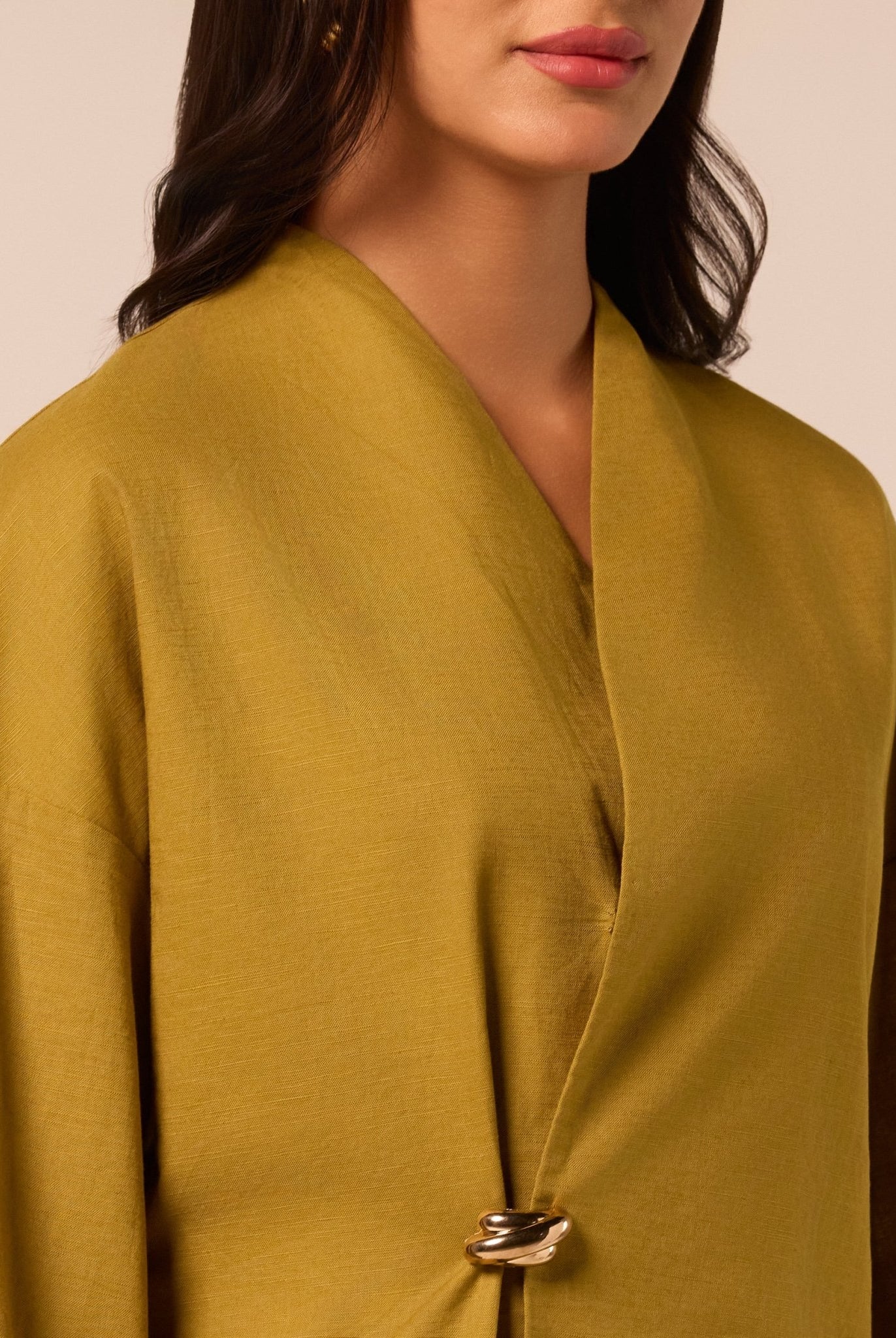 Green Long Sleeve Loose Fit Blouse - shopaleena