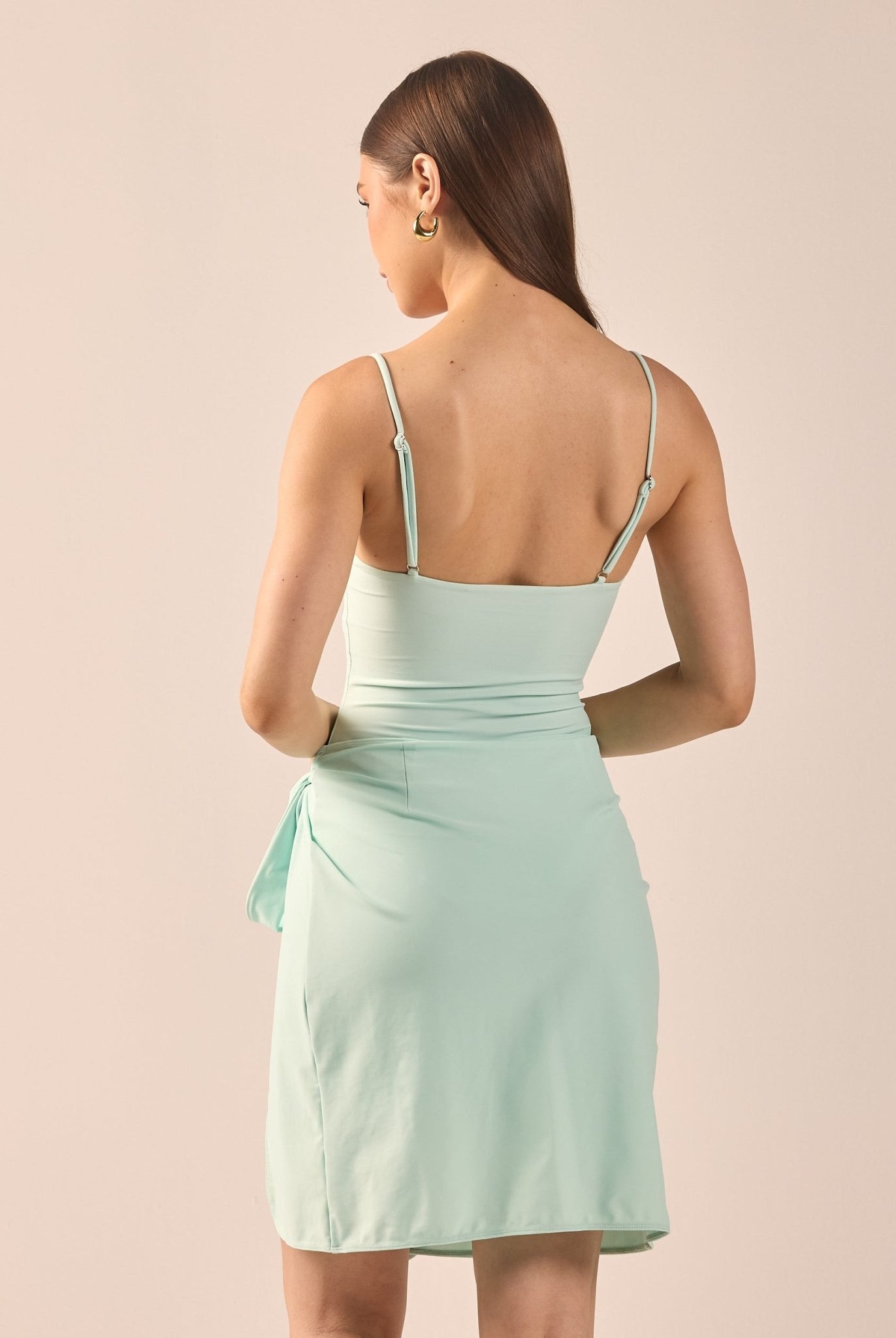 Green Side Tie Swim Skirt - shopaleena