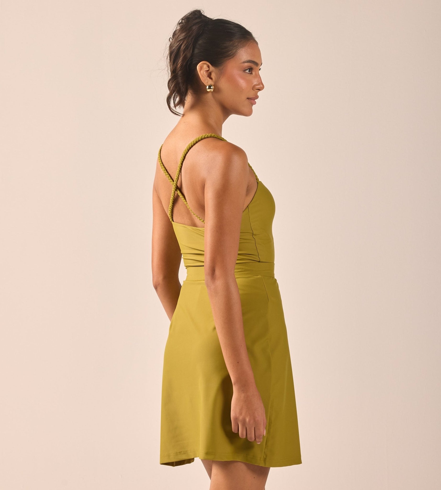 Green Straight Swim Skirt - shopaleena