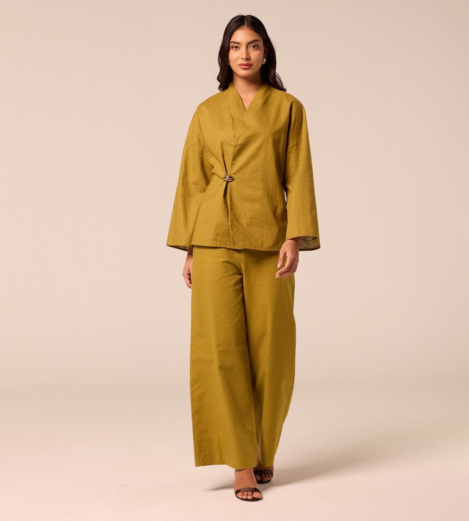 Green Wide Leg Pants - shopaleena