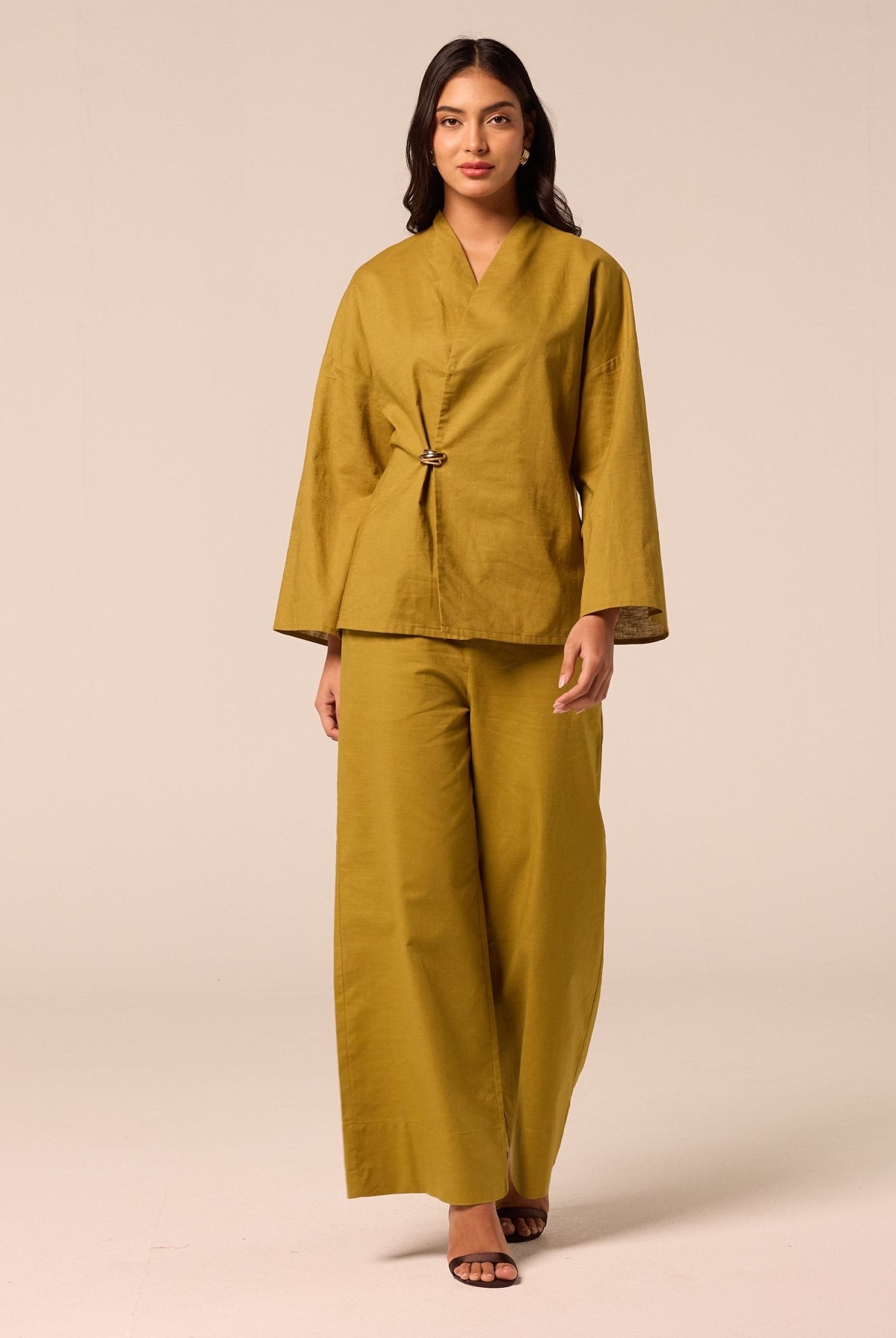 Green Wide Leg Pants - shopaleena