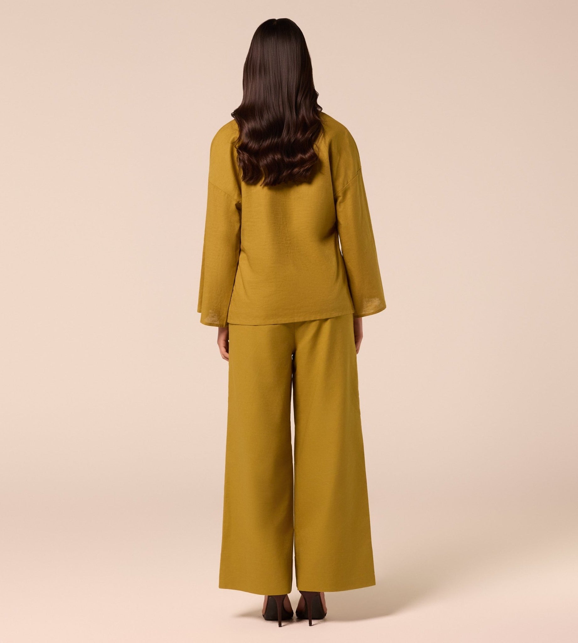 Green Wide Leg Pants - shopaleena