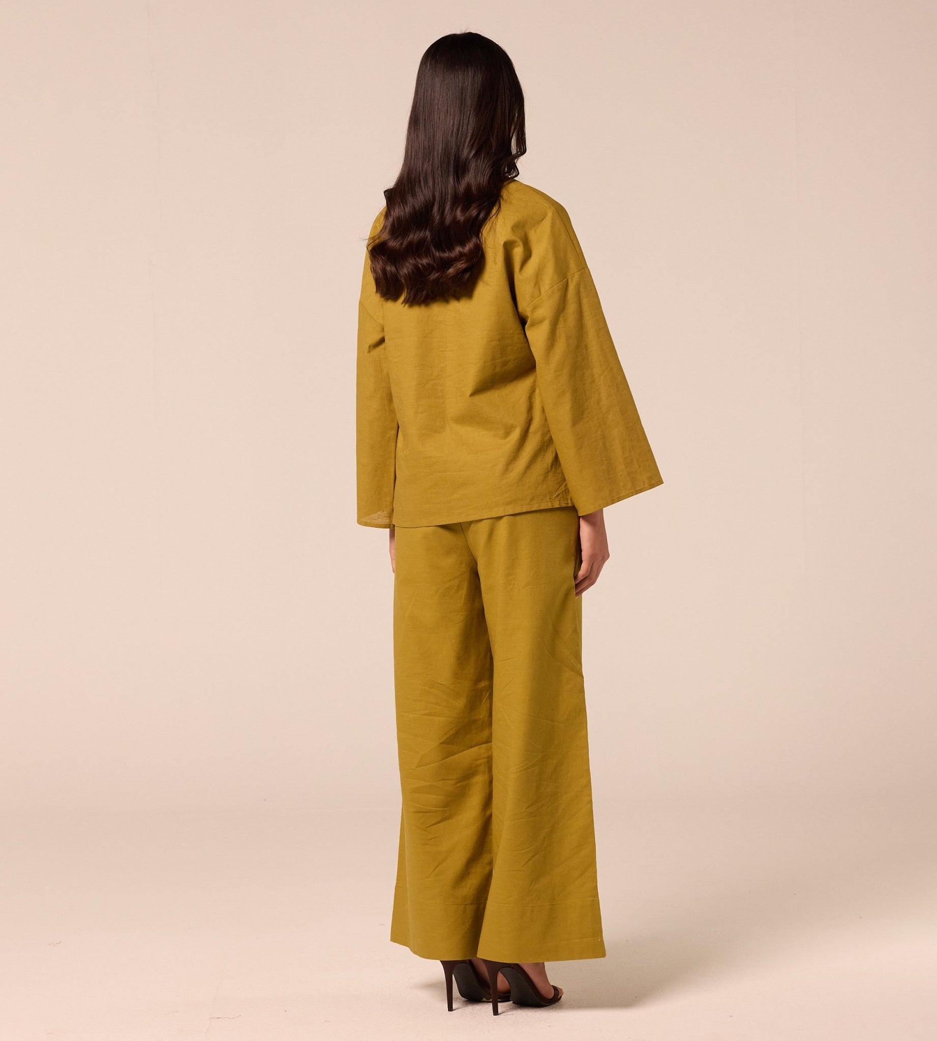 Green Wide Leg Pants - shopaleena