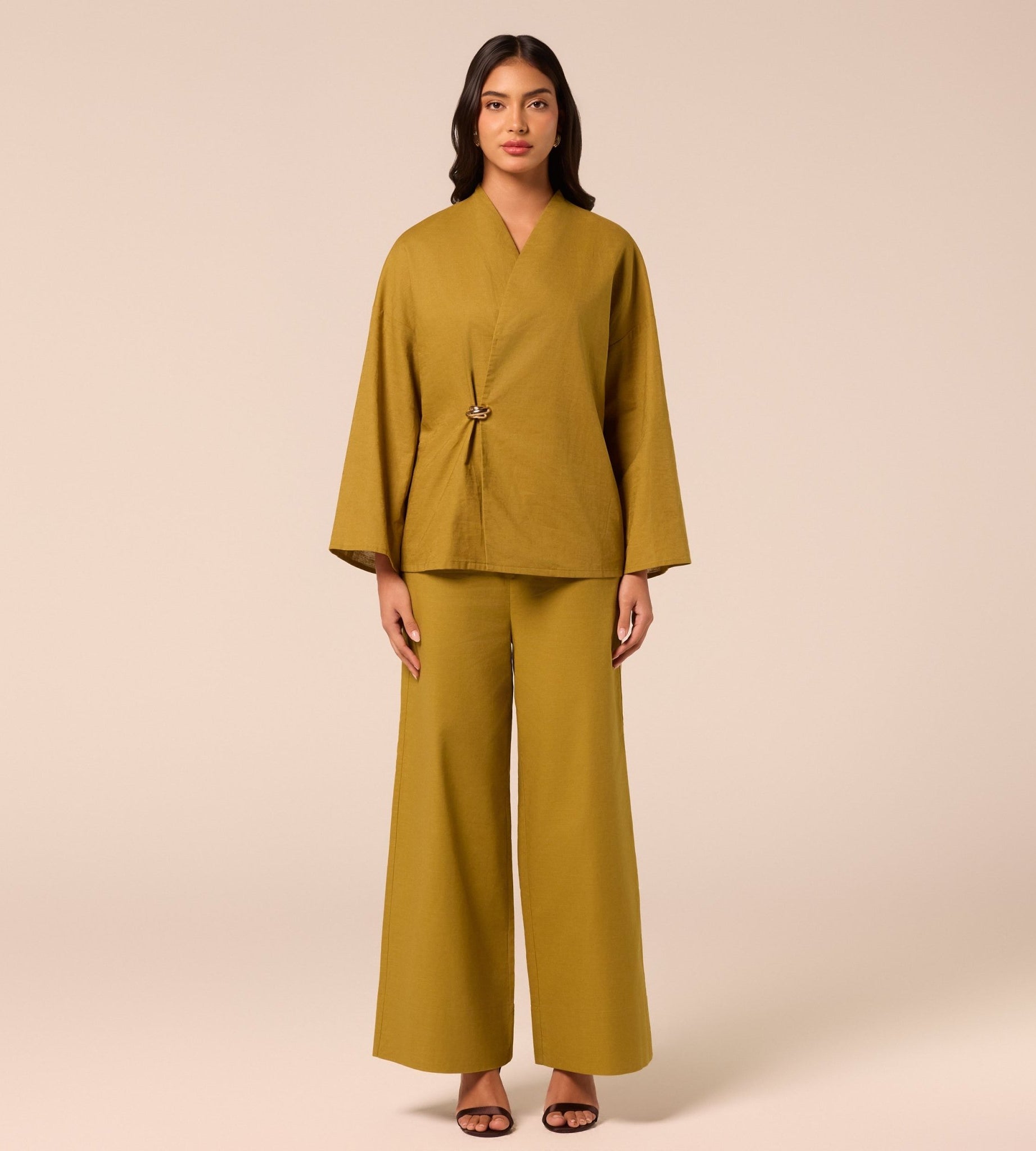Green Wide Leg Pants - shopaleena