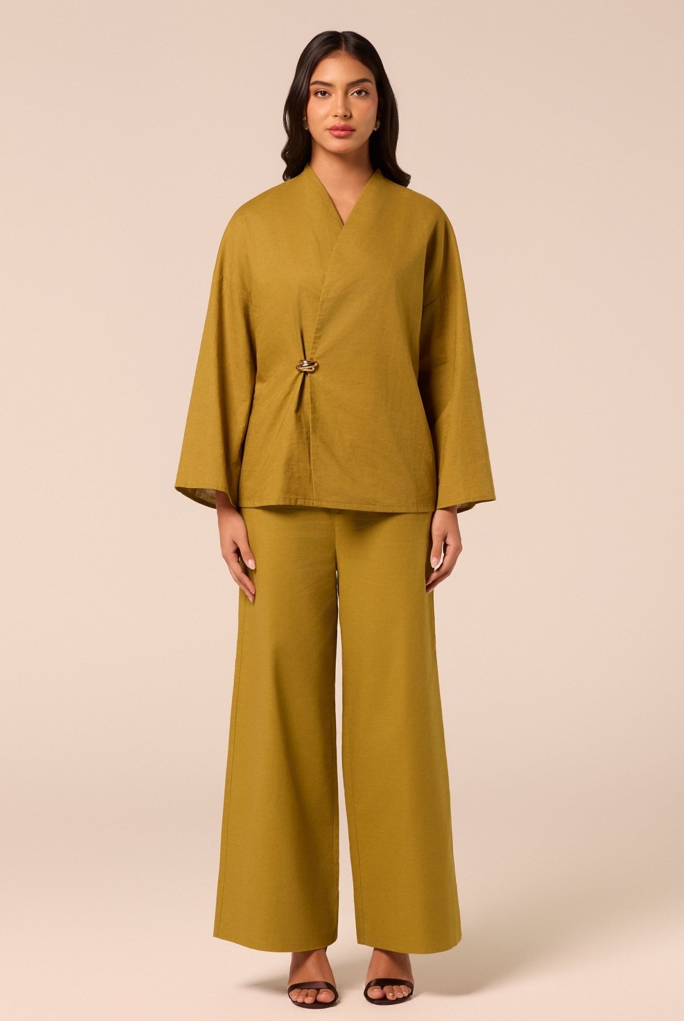 Green Wide Leg Pants - shopaleena