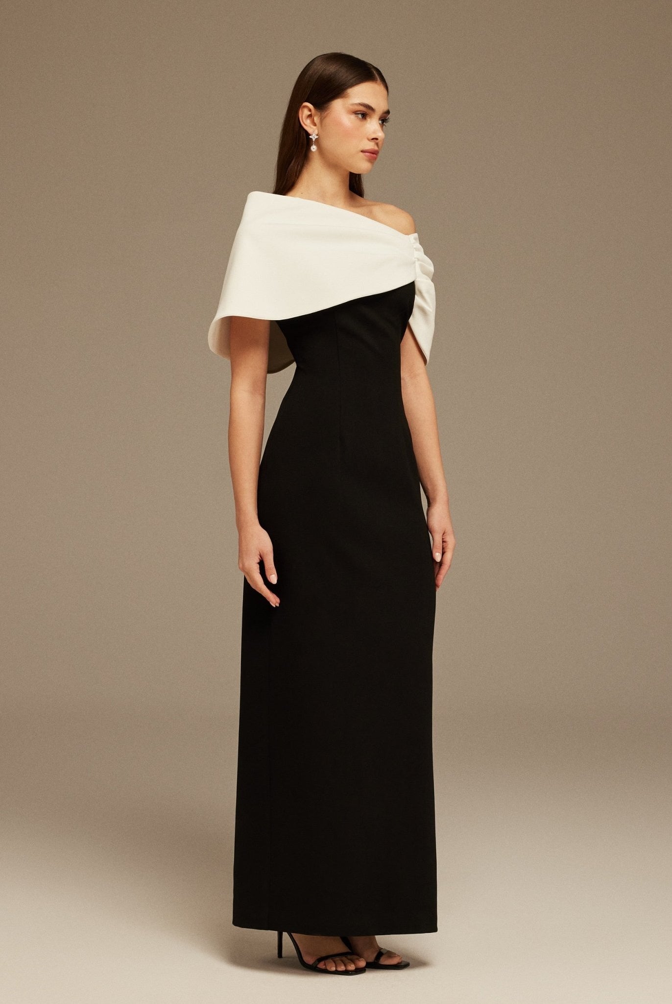 High Bare Shoulder Maxi Dress - shopaleena