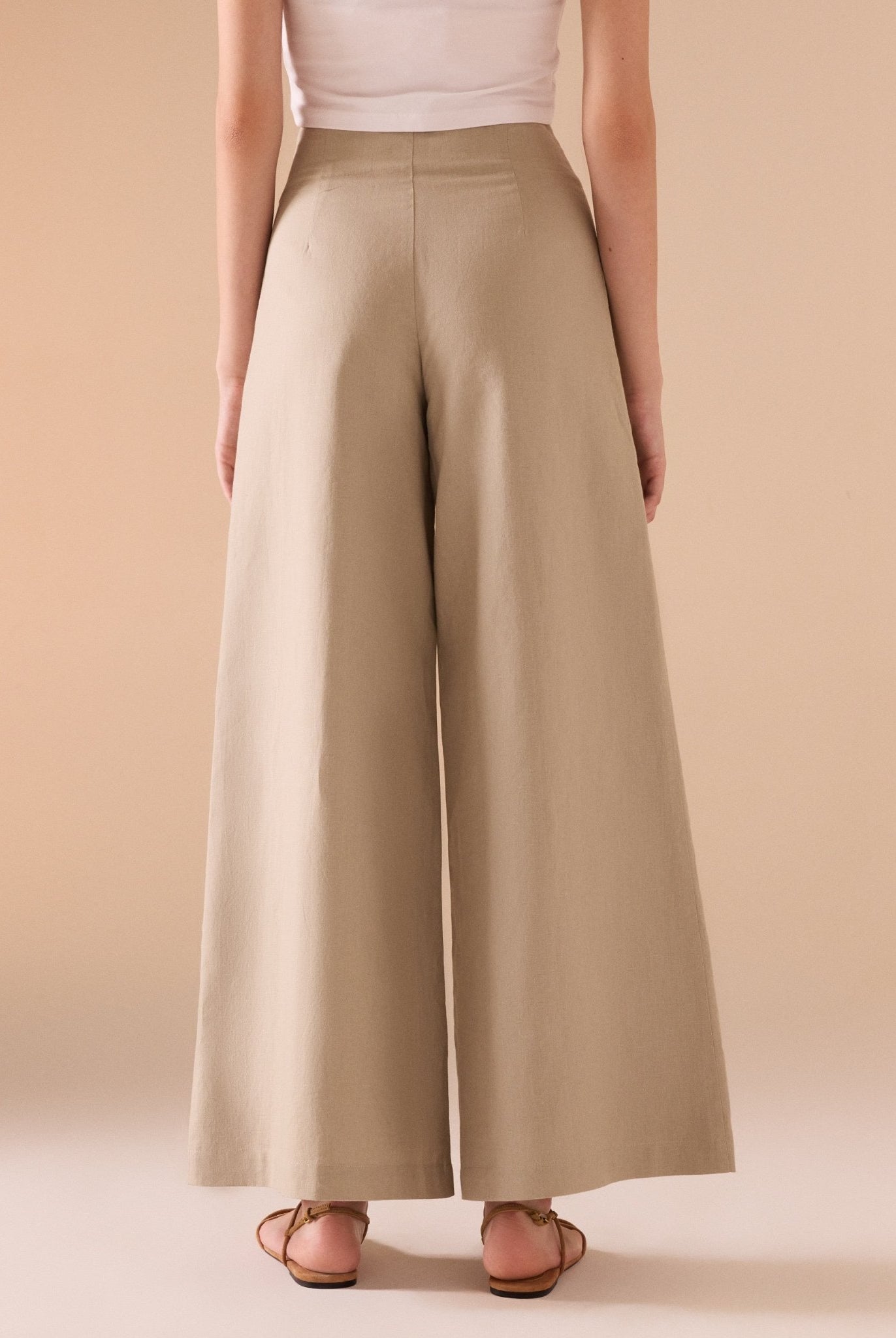High Haist Linen Trouser - shopaleena