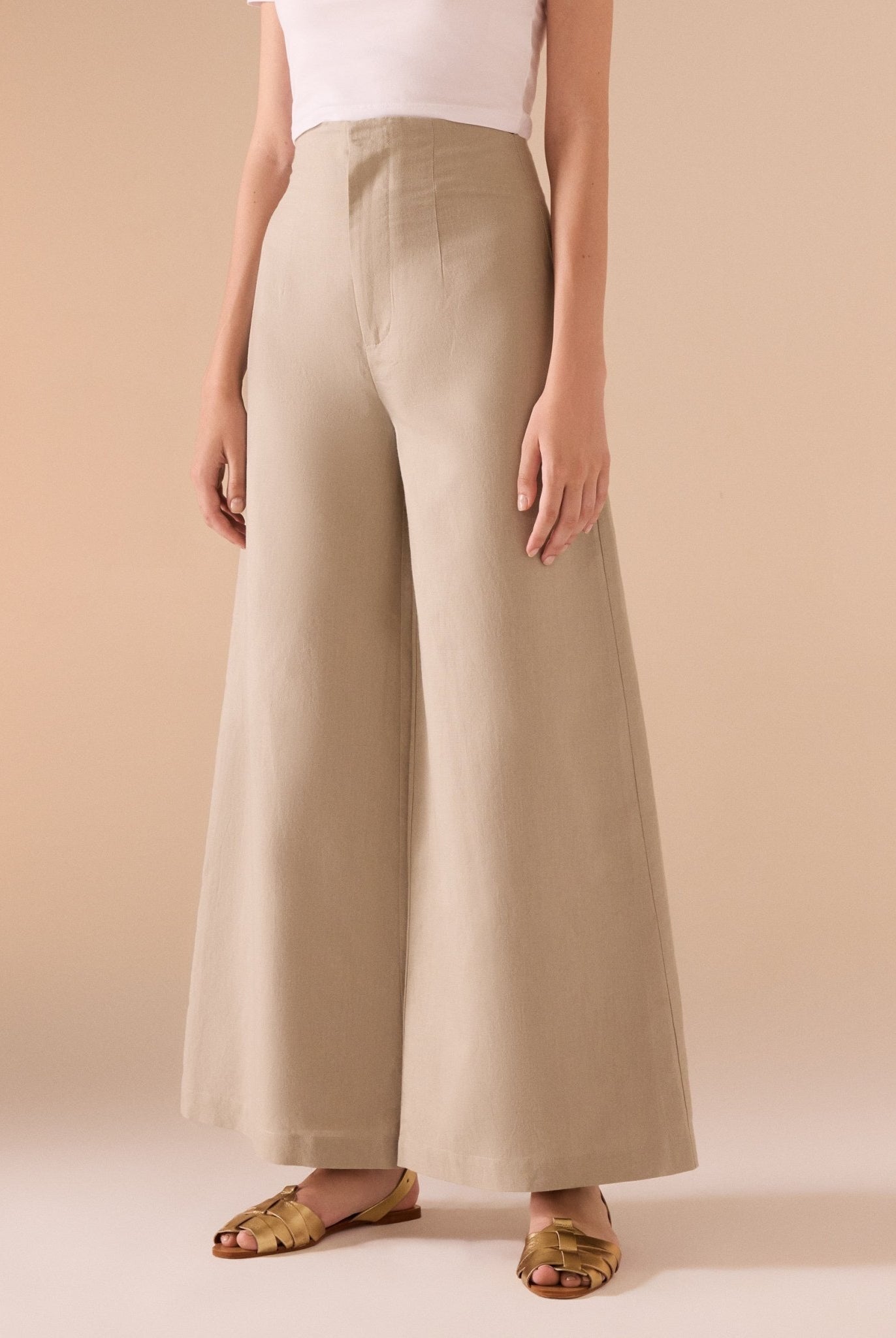 High Haist Linen Trouser - shopaleena