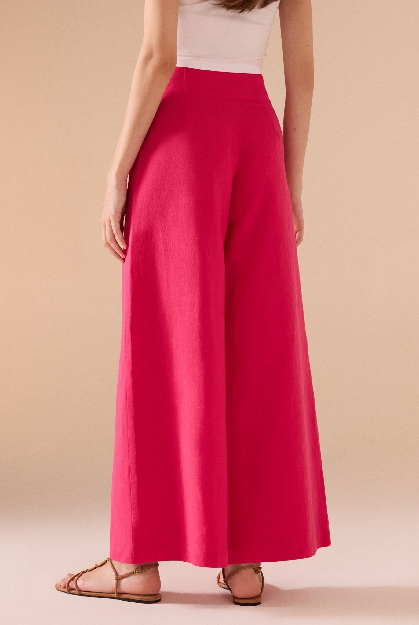 High Haist Linen Trouser - shopaleena
