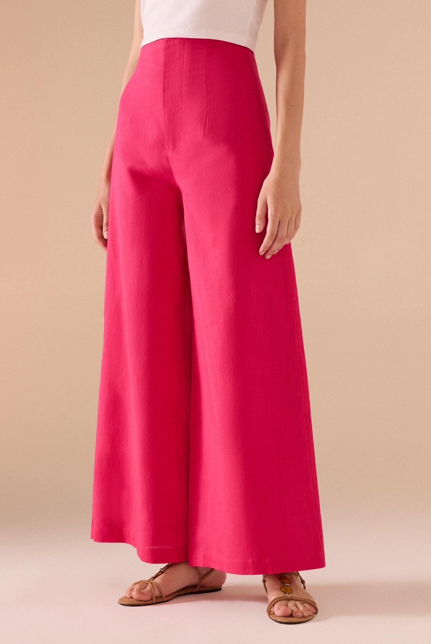High Haist Linen Trouser - shopaleena