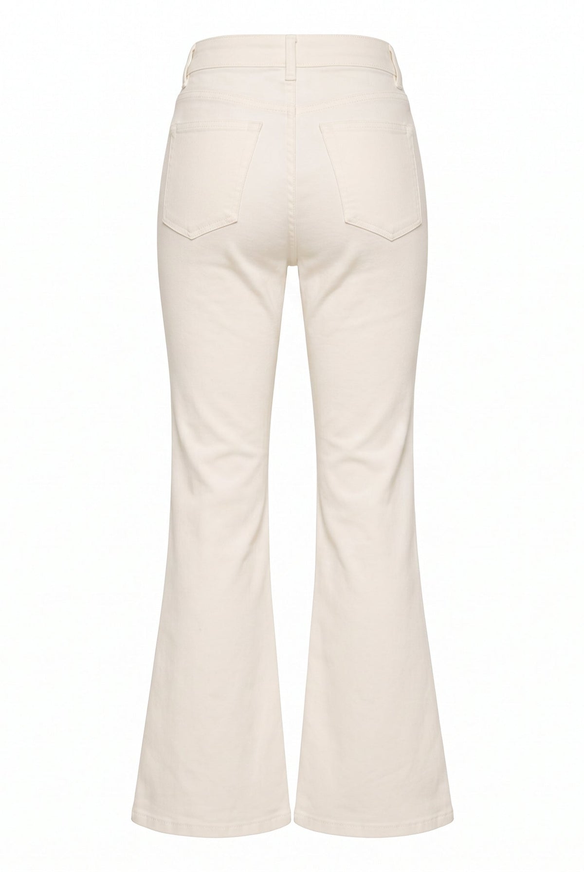 High Waisted White Flare Jeans - shopaleena