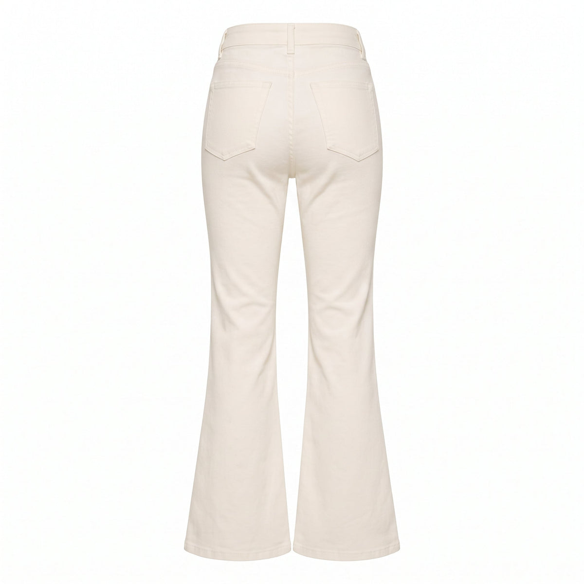 High Waisted White Flare Jeans - shopaleena