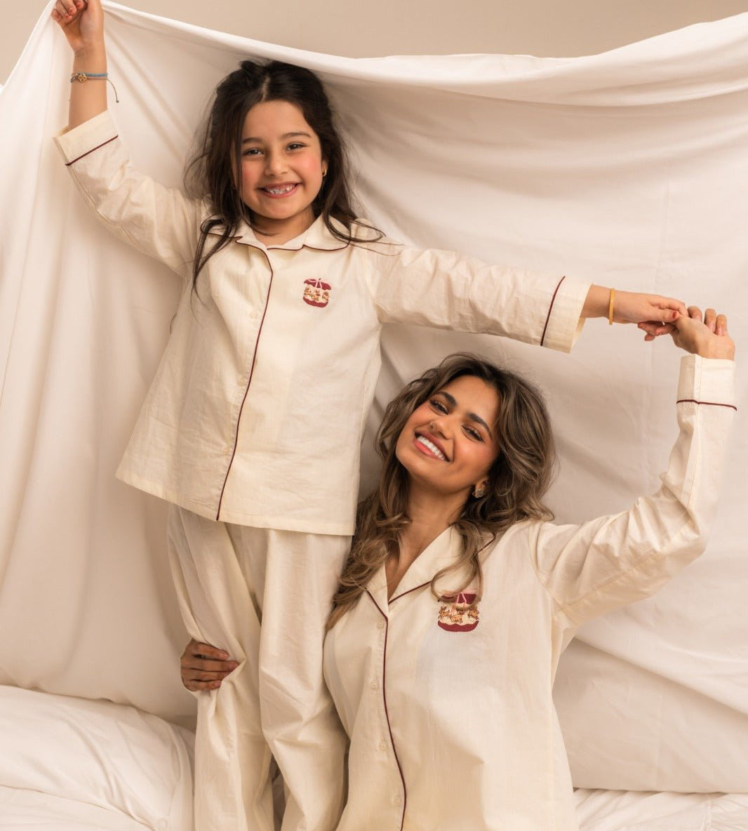 Ivory Cotton Wide Leg Pants For Kids - shopaleena